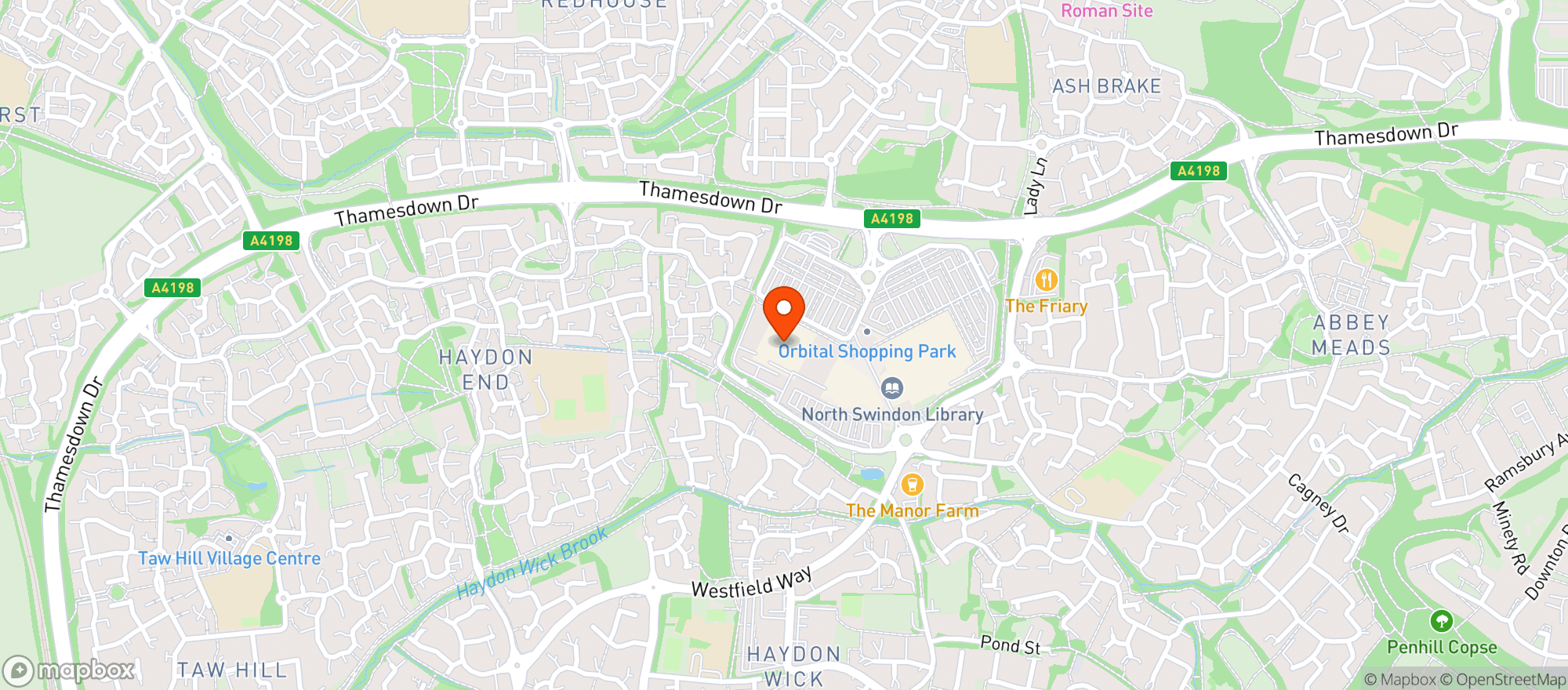 Map showing Marks & Spencer