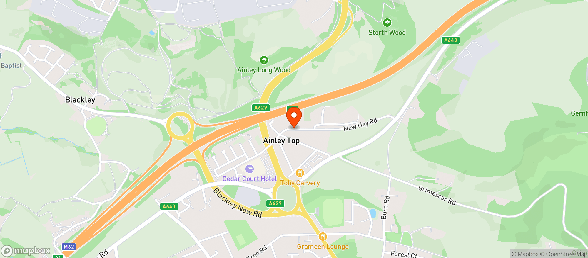 Map showing The Nags Head