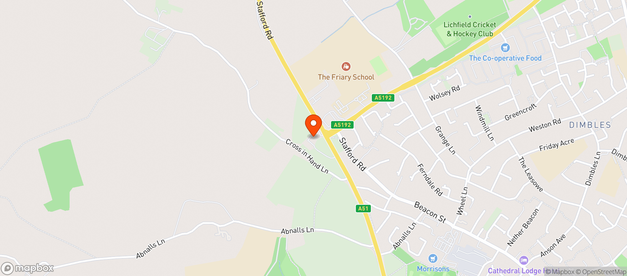 Map showing Vinatge Inns