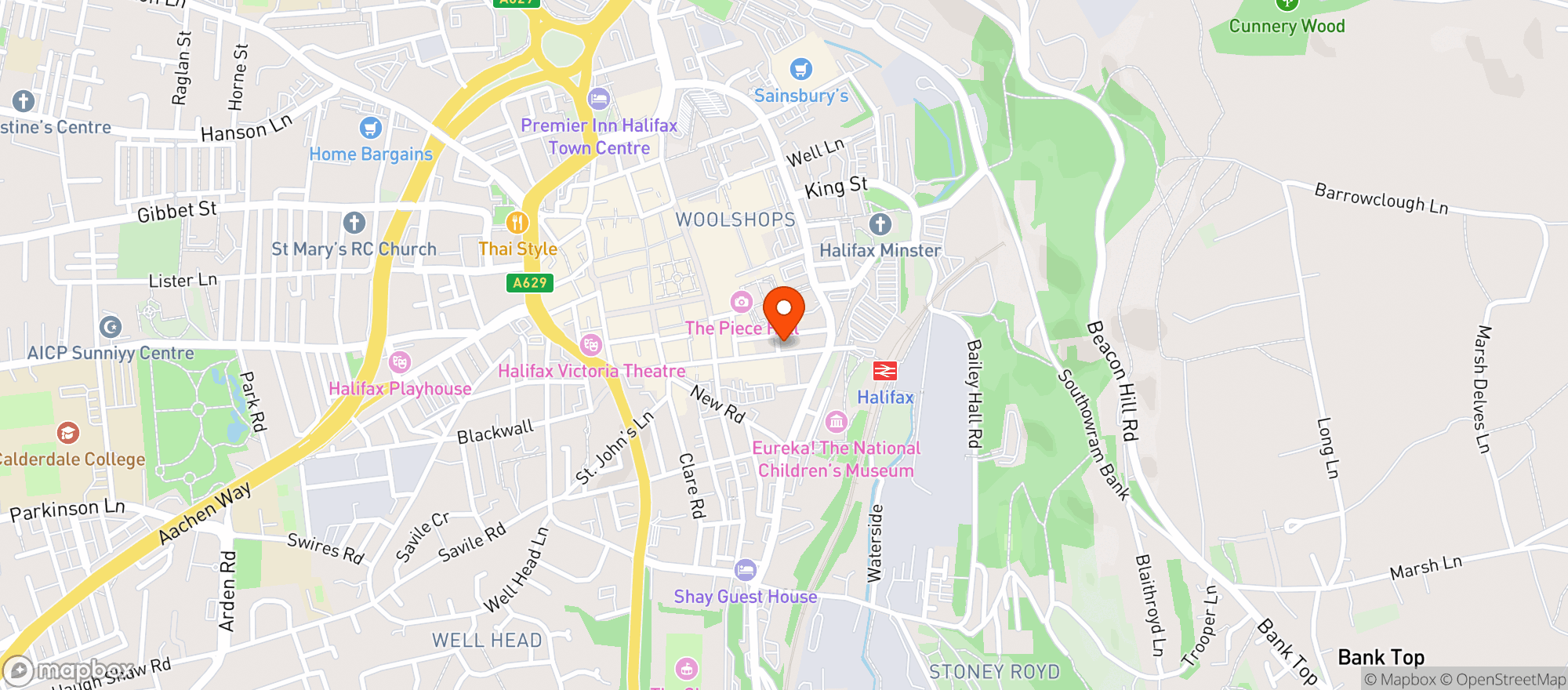 Map showing The Railway Hotel