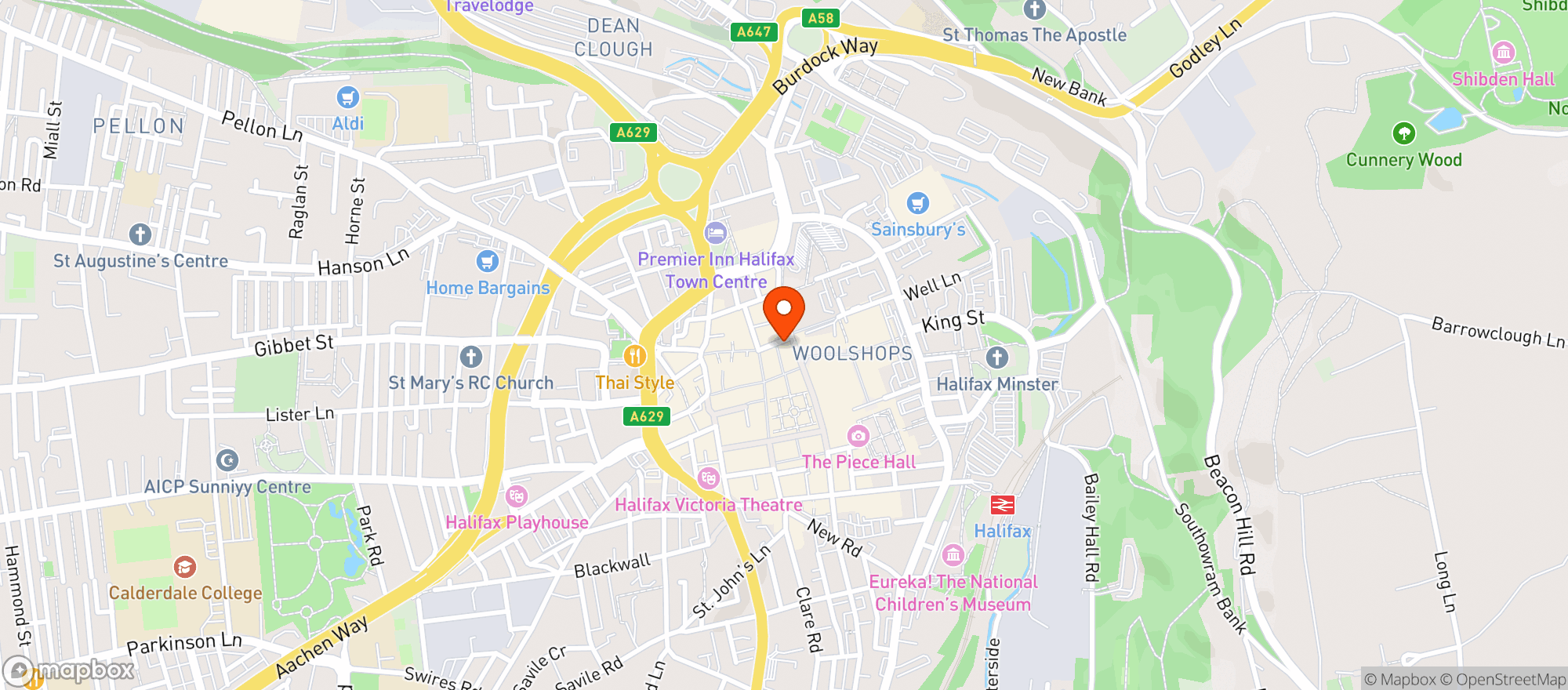 Map showing Union Cross Hotel