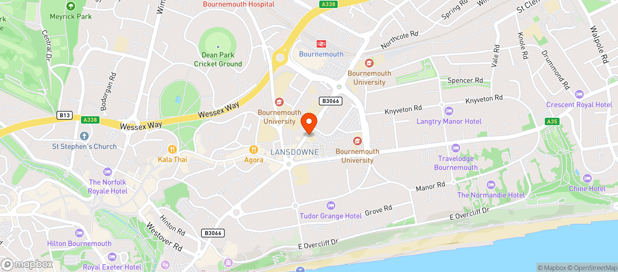 Map showing The Old Fire Station