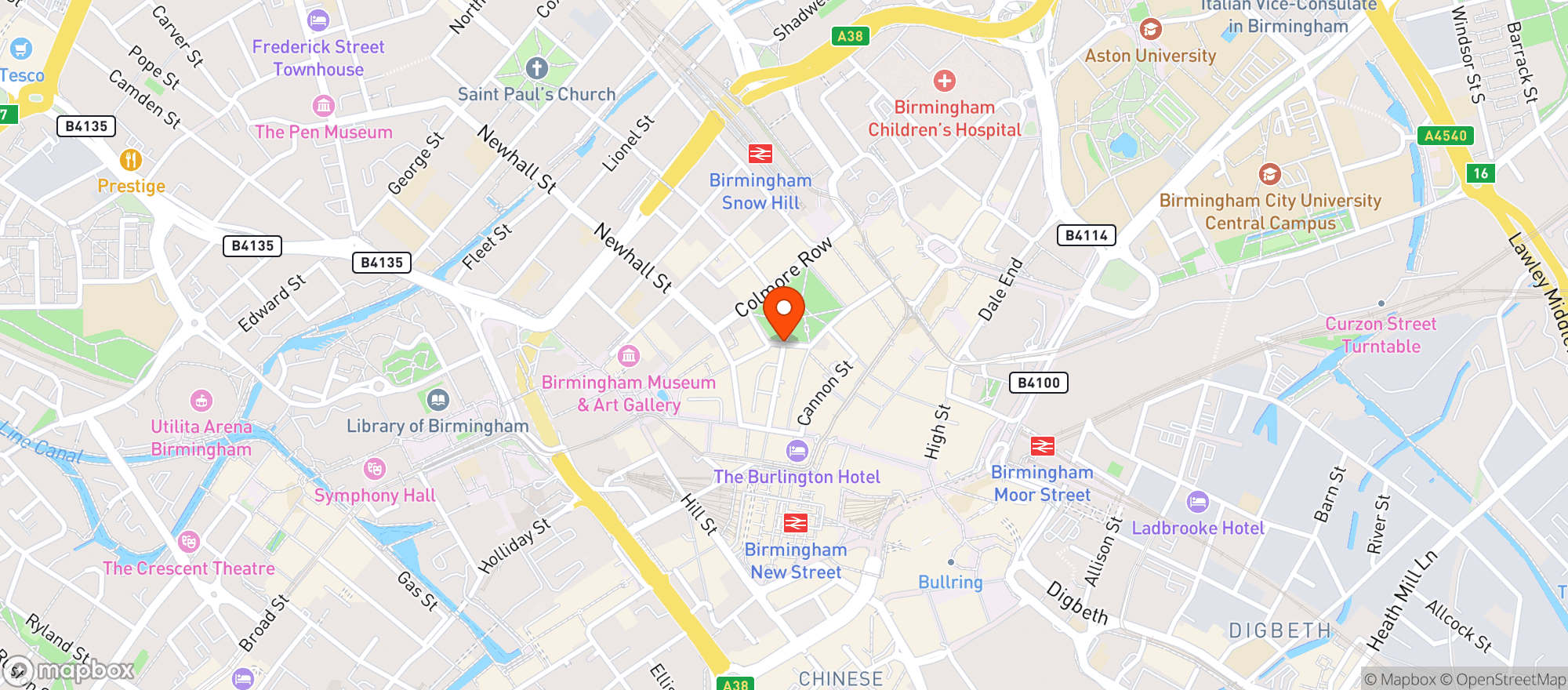 Map showing The Ivy Caf Wimbledon