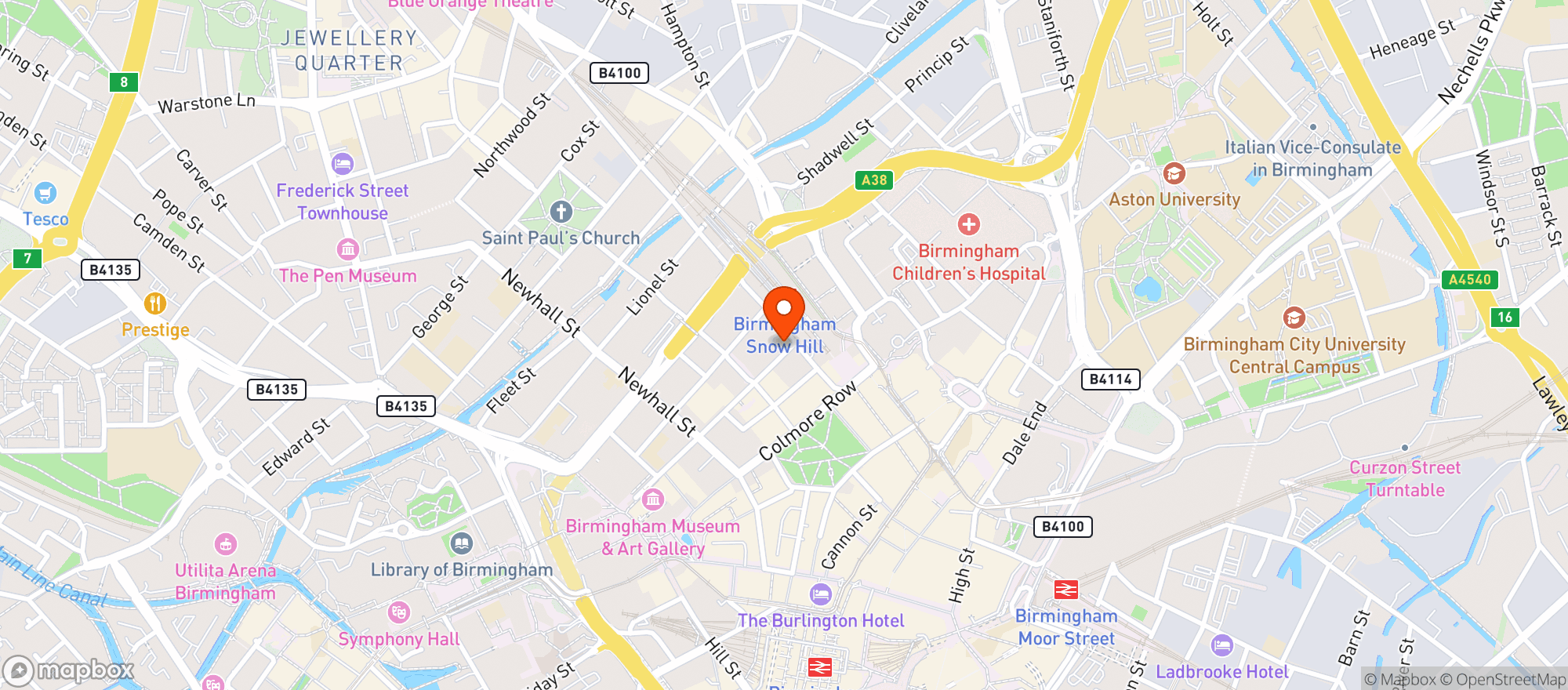 Map showing Nicholson's
