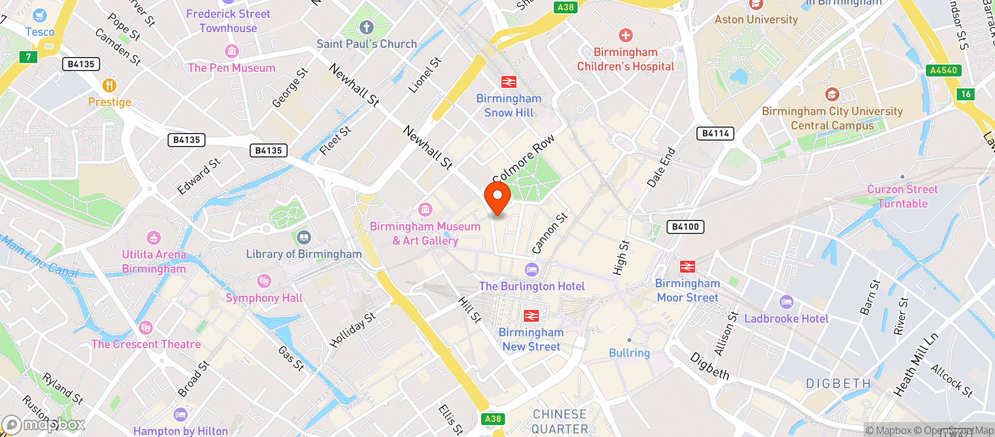 Map showing Cosy Club