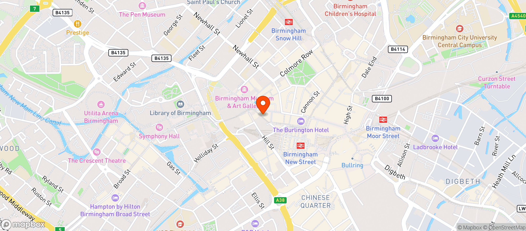 Map showing Fox & Chance