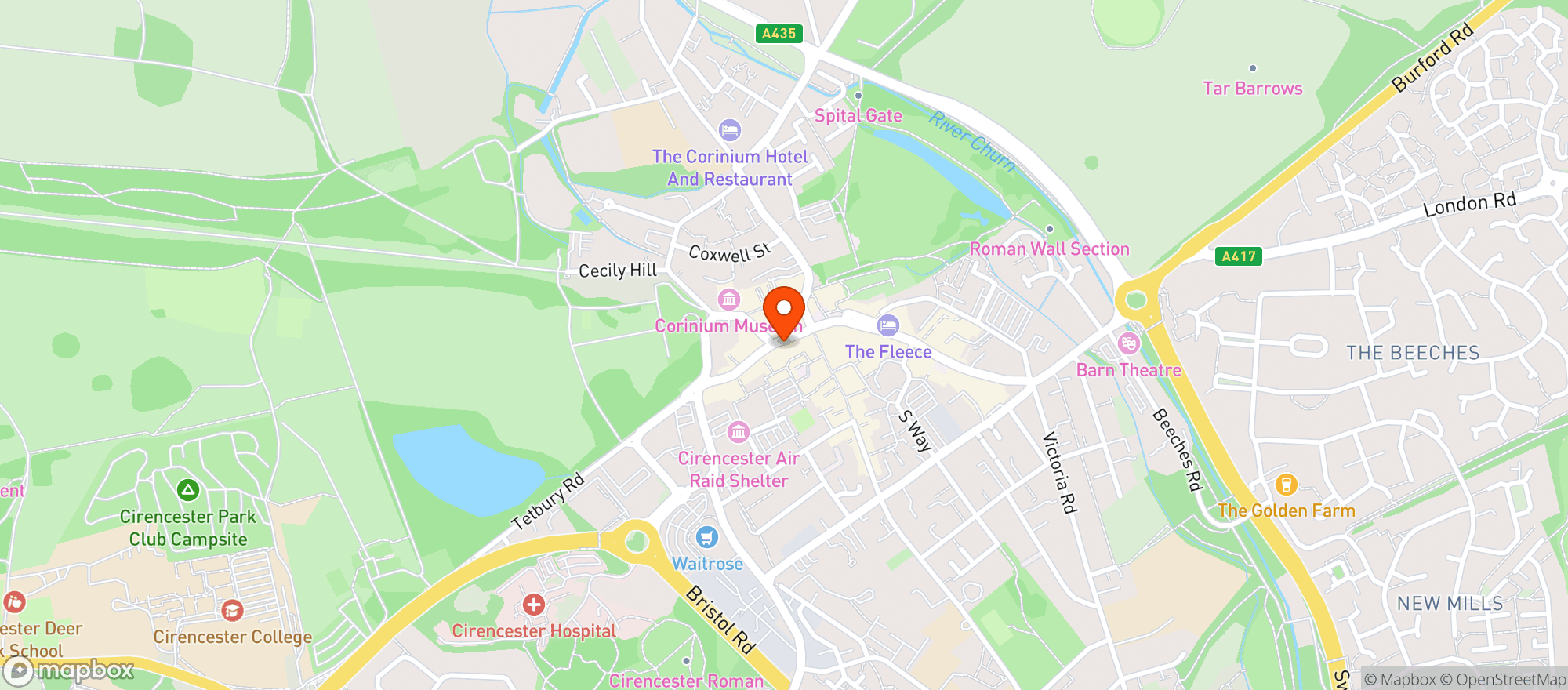 Map showing Black Horse
