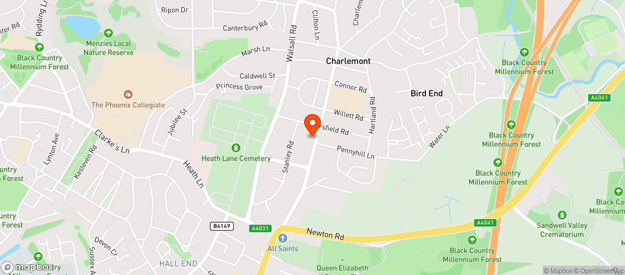 Map showing Crown & Anchor