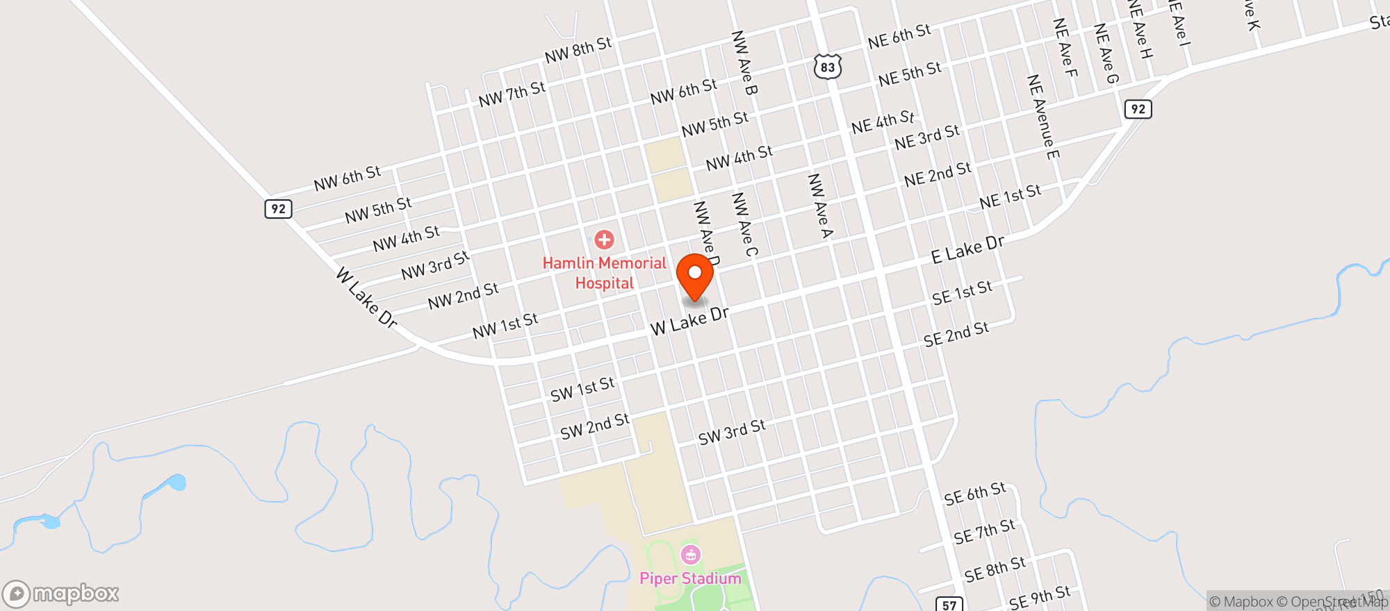 Map showing Allsup's