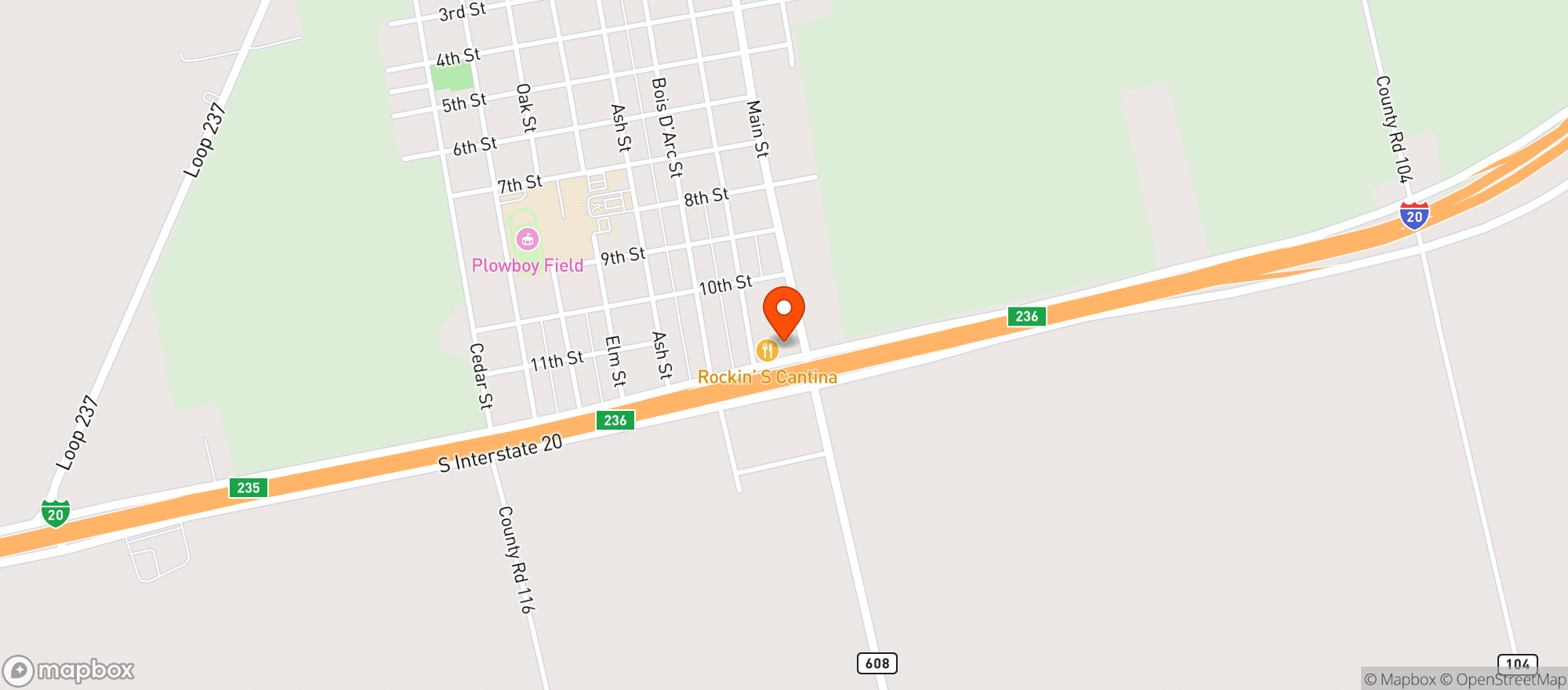 Map showing Allsup's