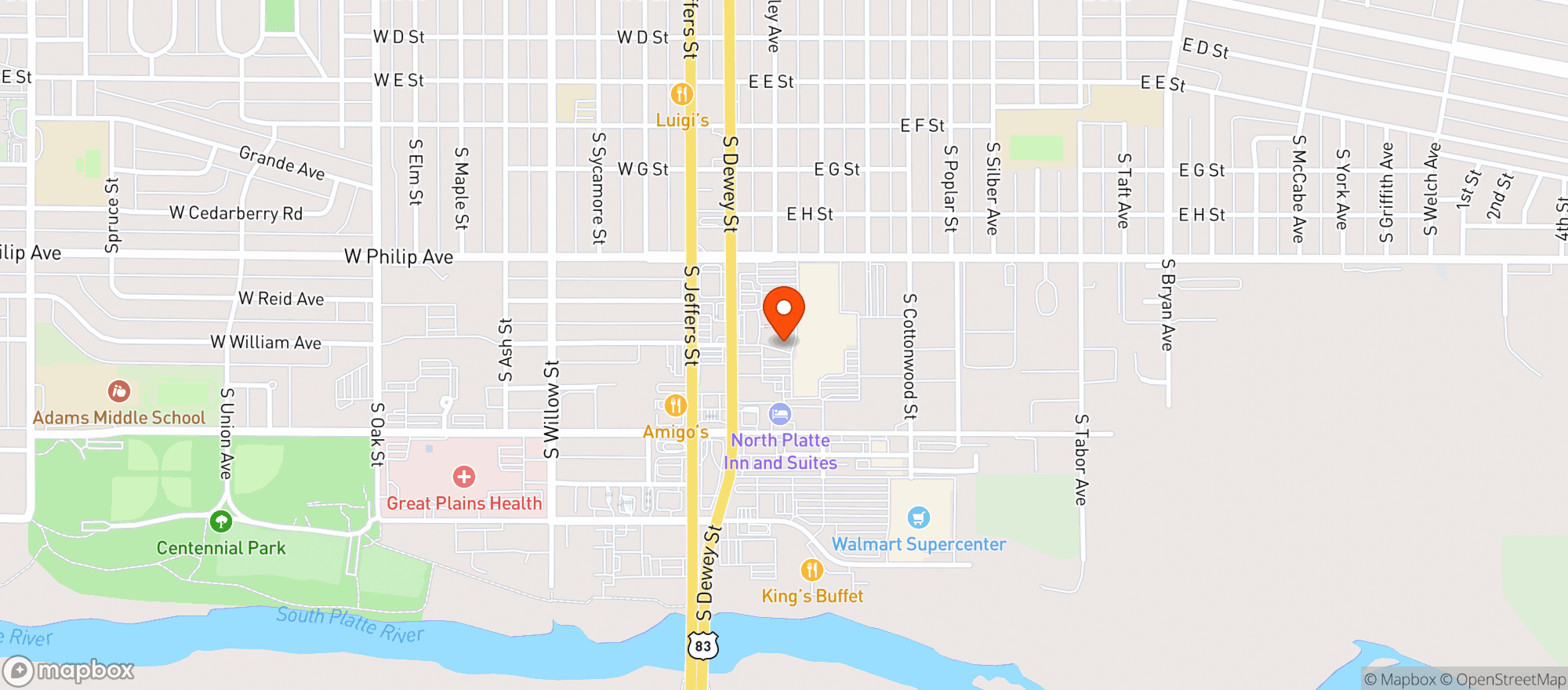 Map showing Gnc