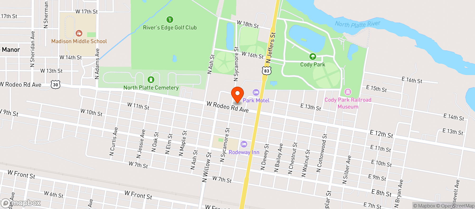 Map showing Kelseys