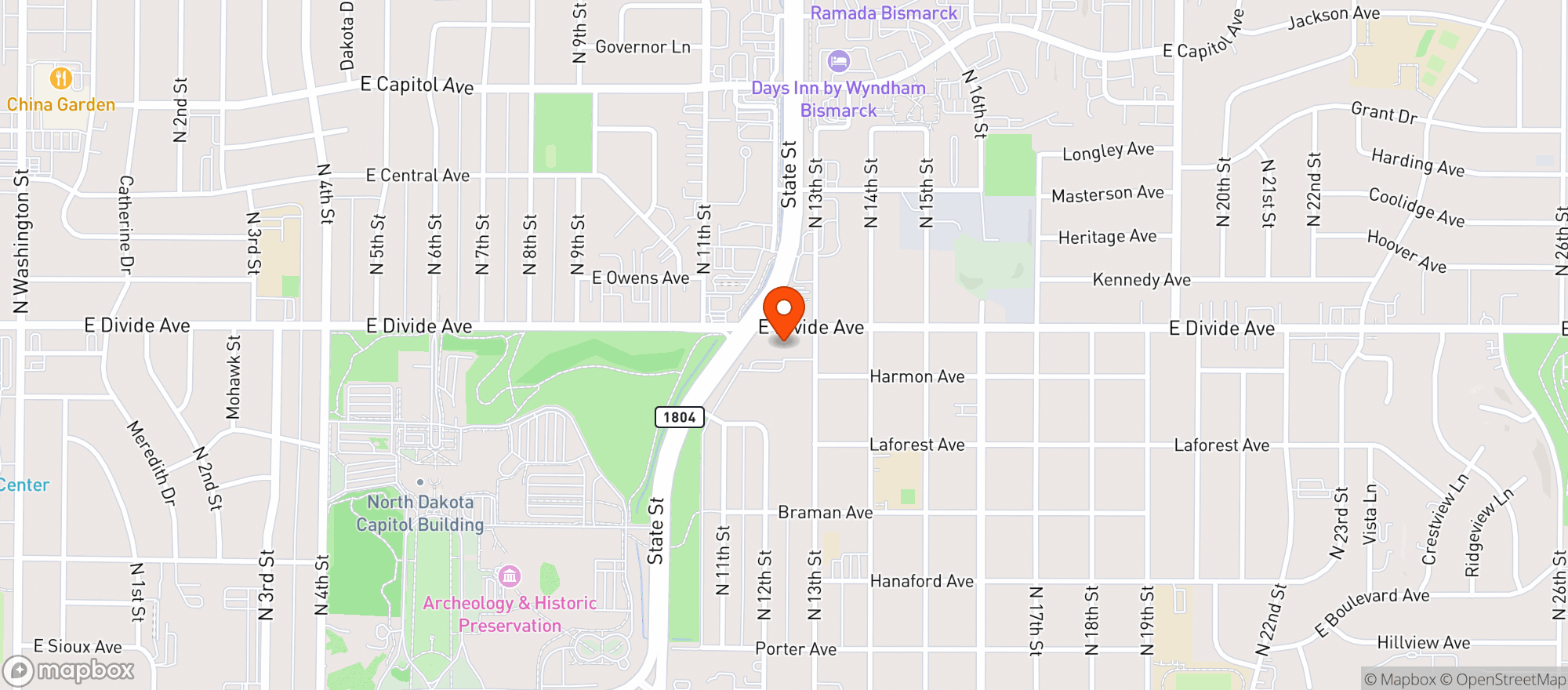 Map showing Stonehome Brewing Company