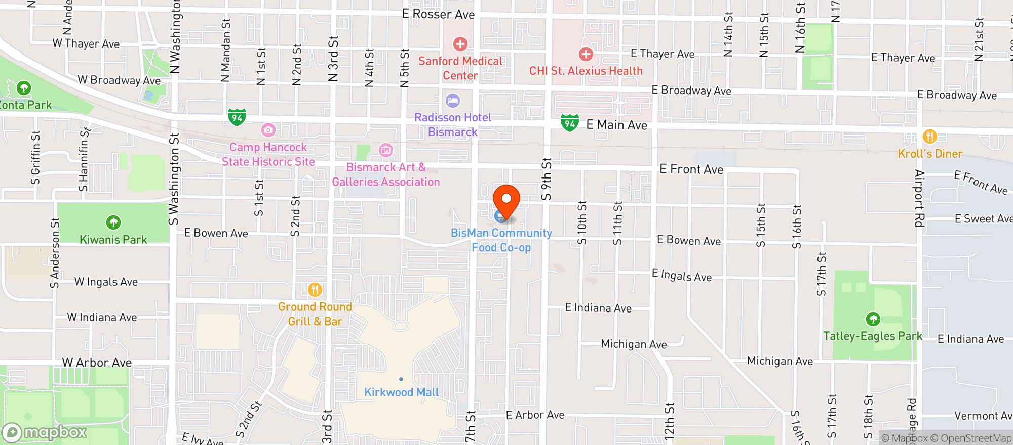 Map showing Ignite Dispensary (nd)