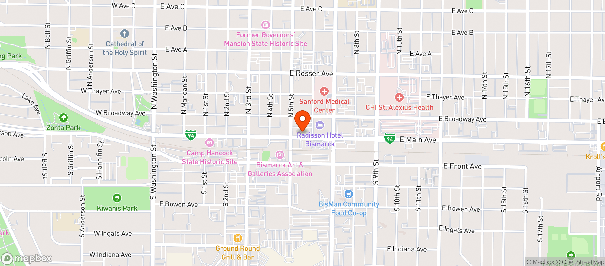 Map showing Tiffs Pub And Grub