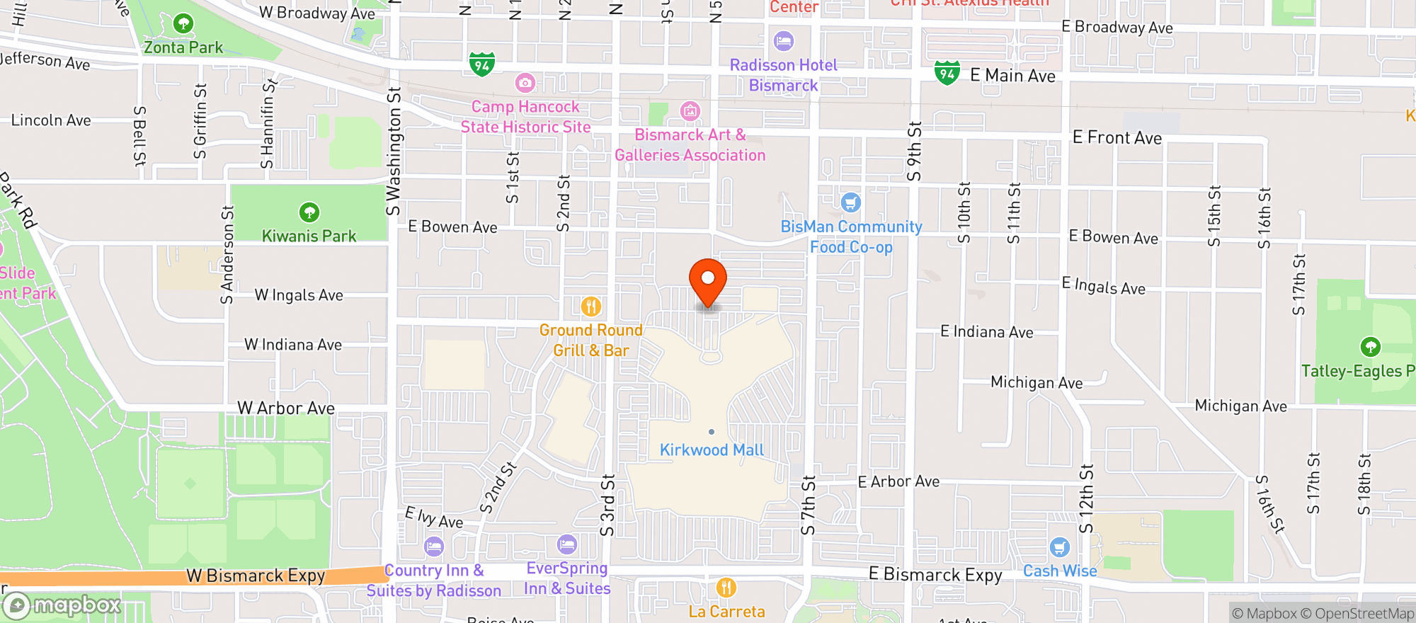 Map showing Target