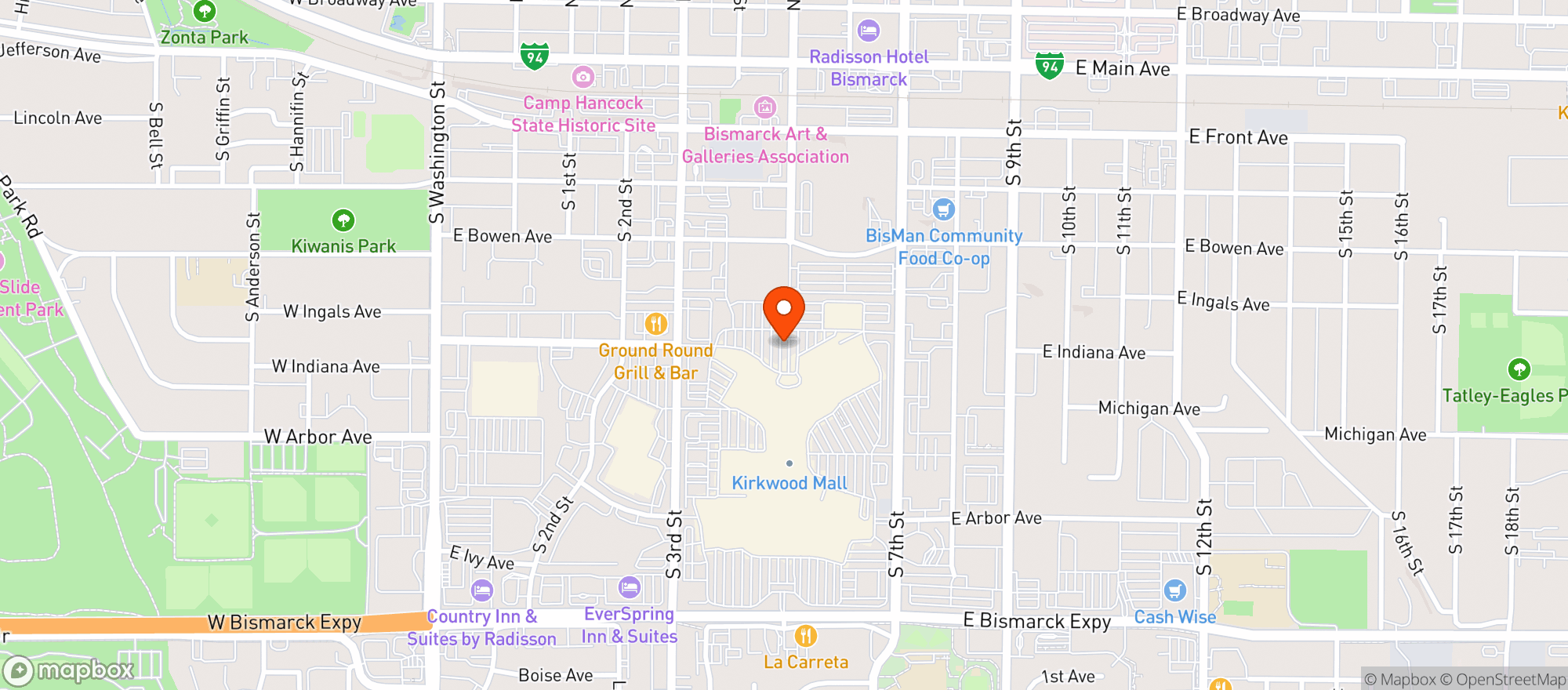 Map showing Gnc - 0751 - Kirkwood Mall