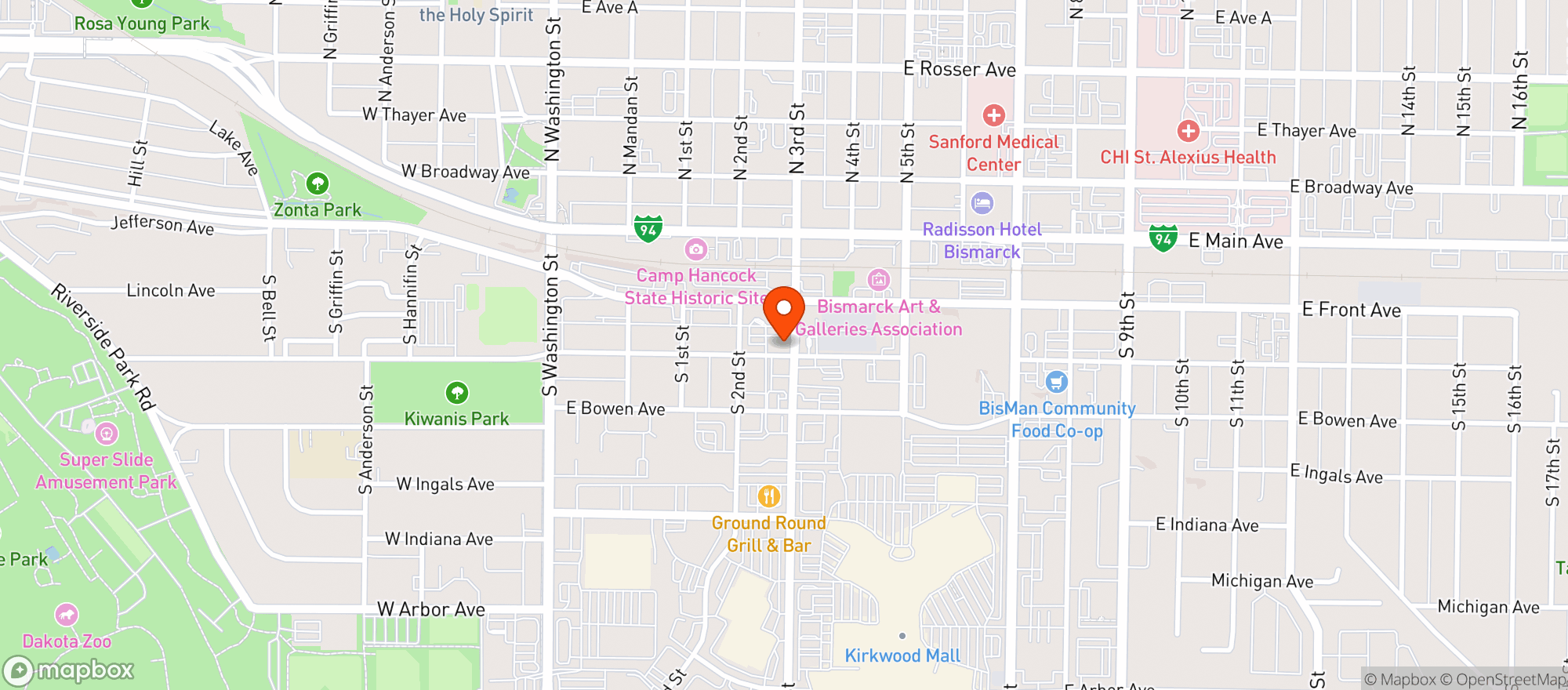 Map showing Buffalo Wild Wings Gril #3208