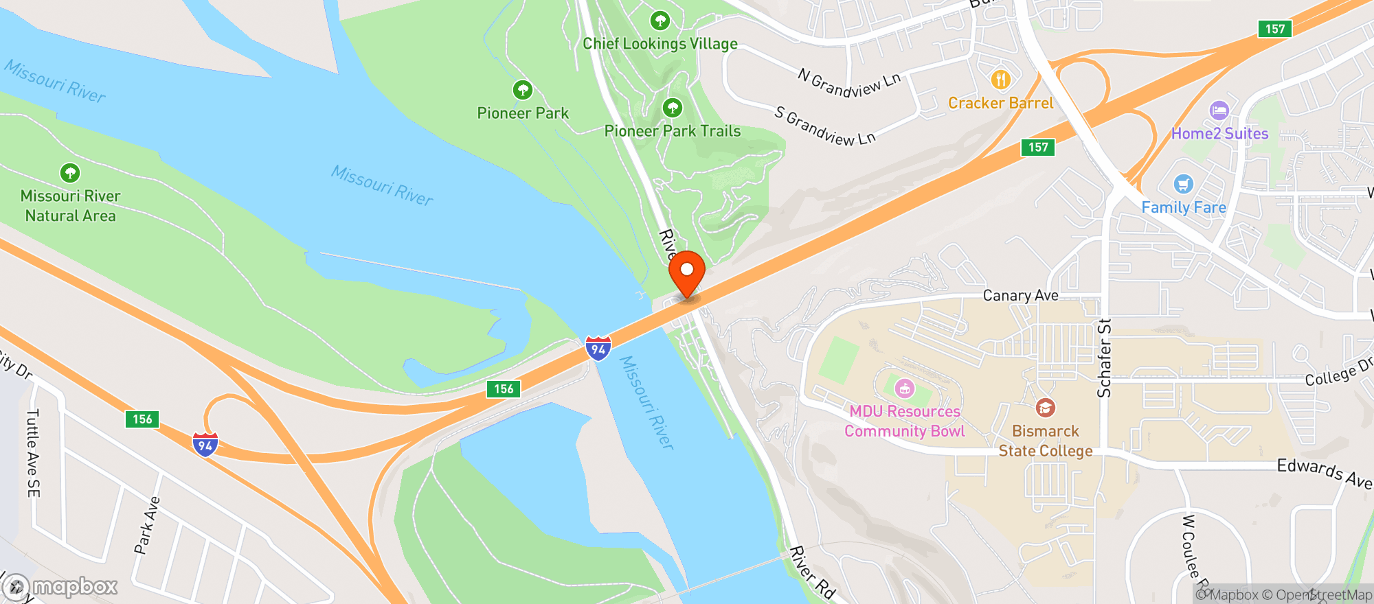 Map showing Huckleberry House