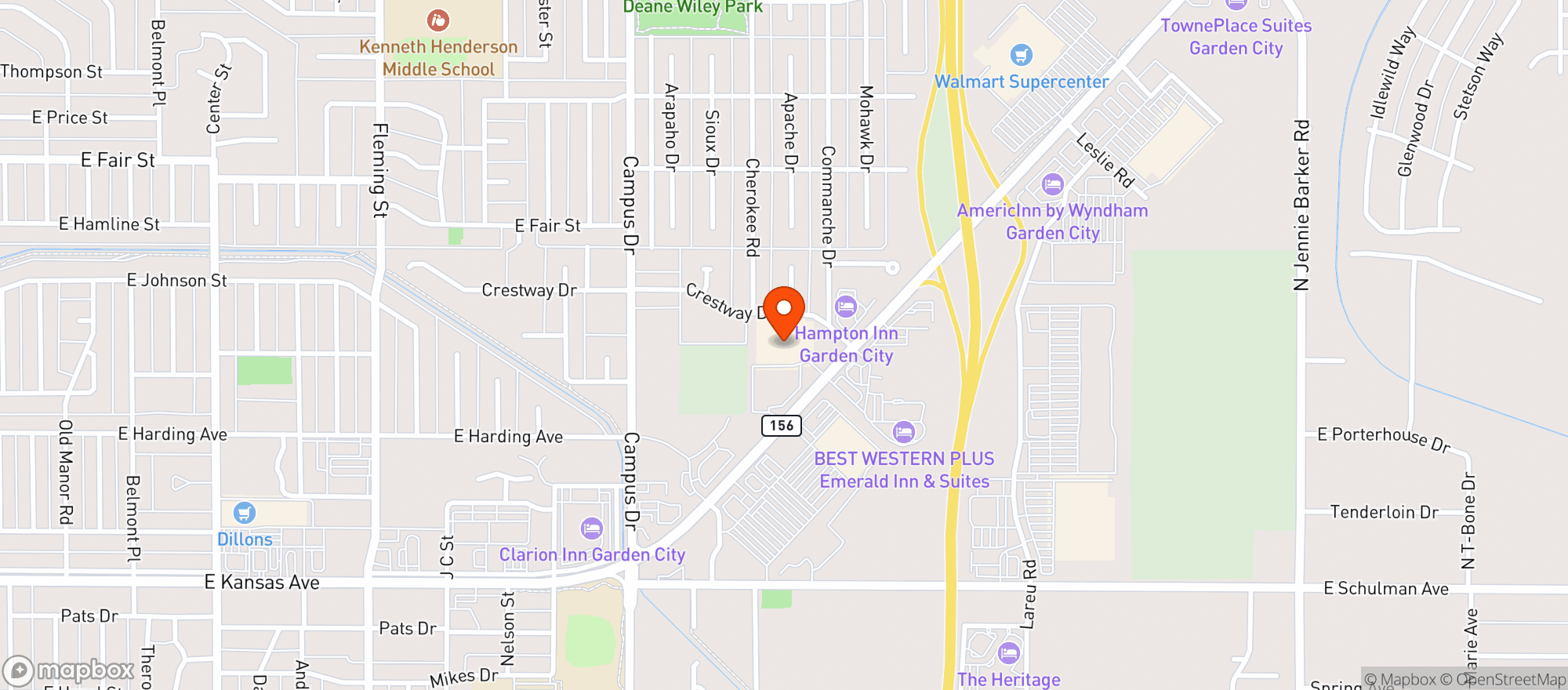 Map showing Target - Garden City