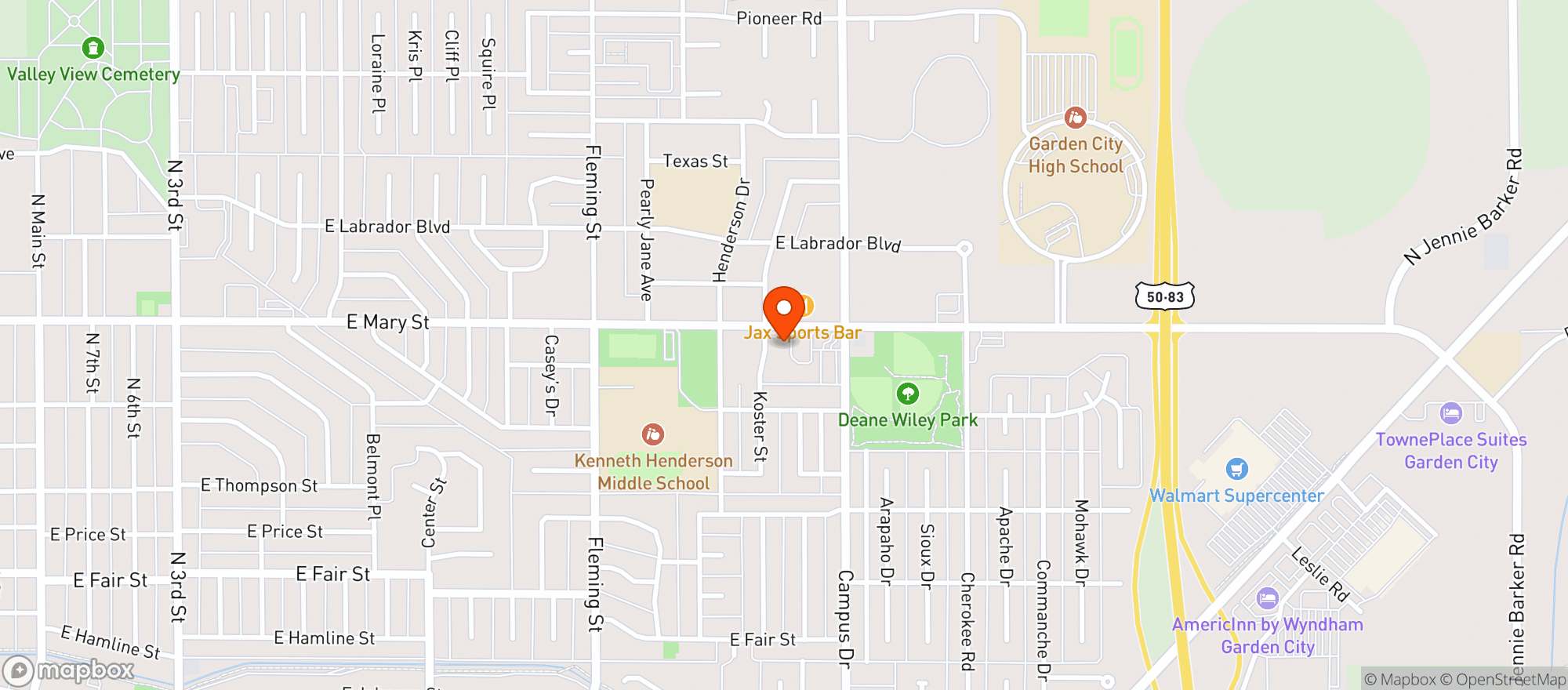 Map showing Patti's Wine & Spirits