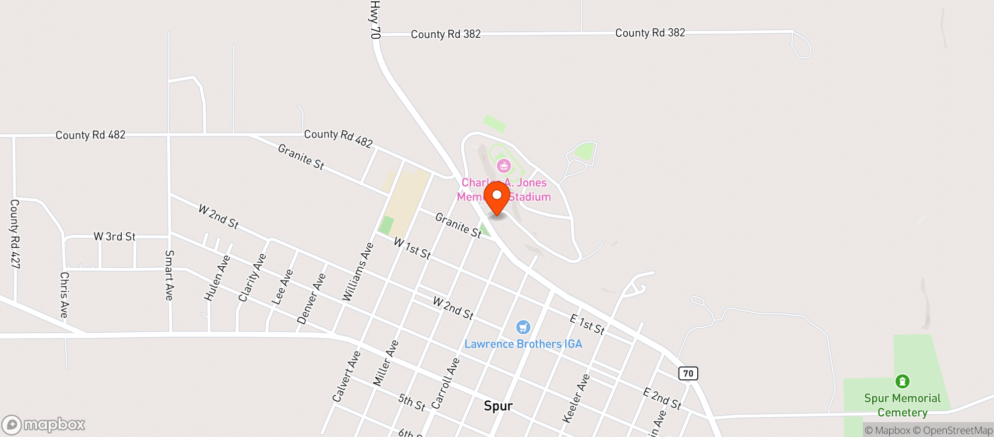 Map showing Allsup's