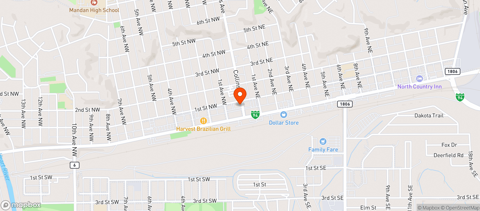 Map showing Elevate Vapor