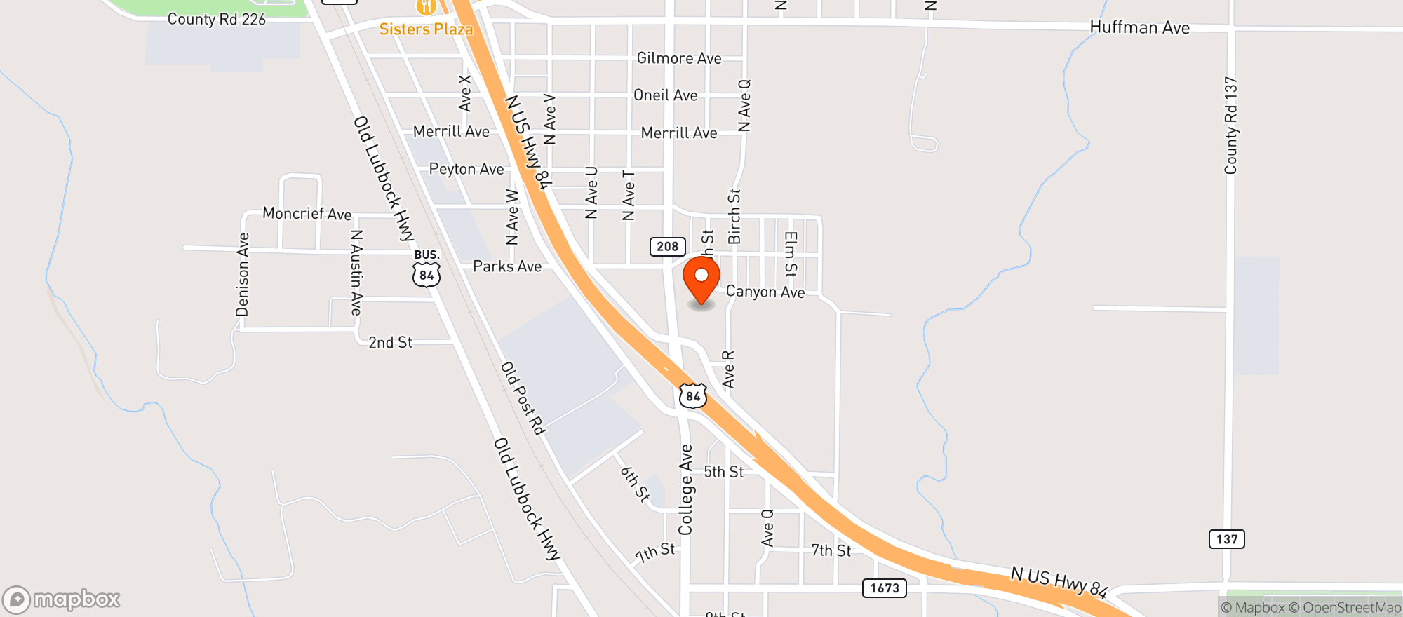 Map showing Allsup's