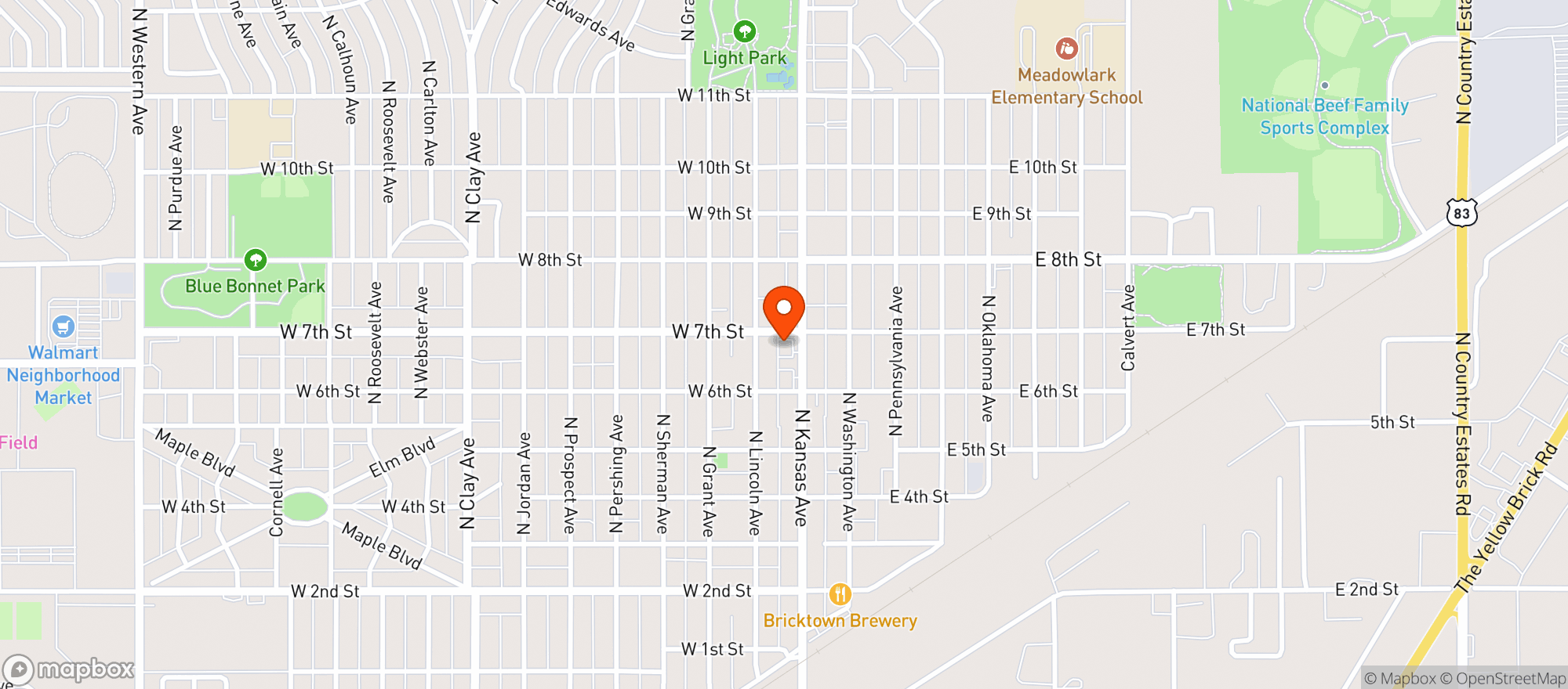 Map showing Starlight Liquor Store