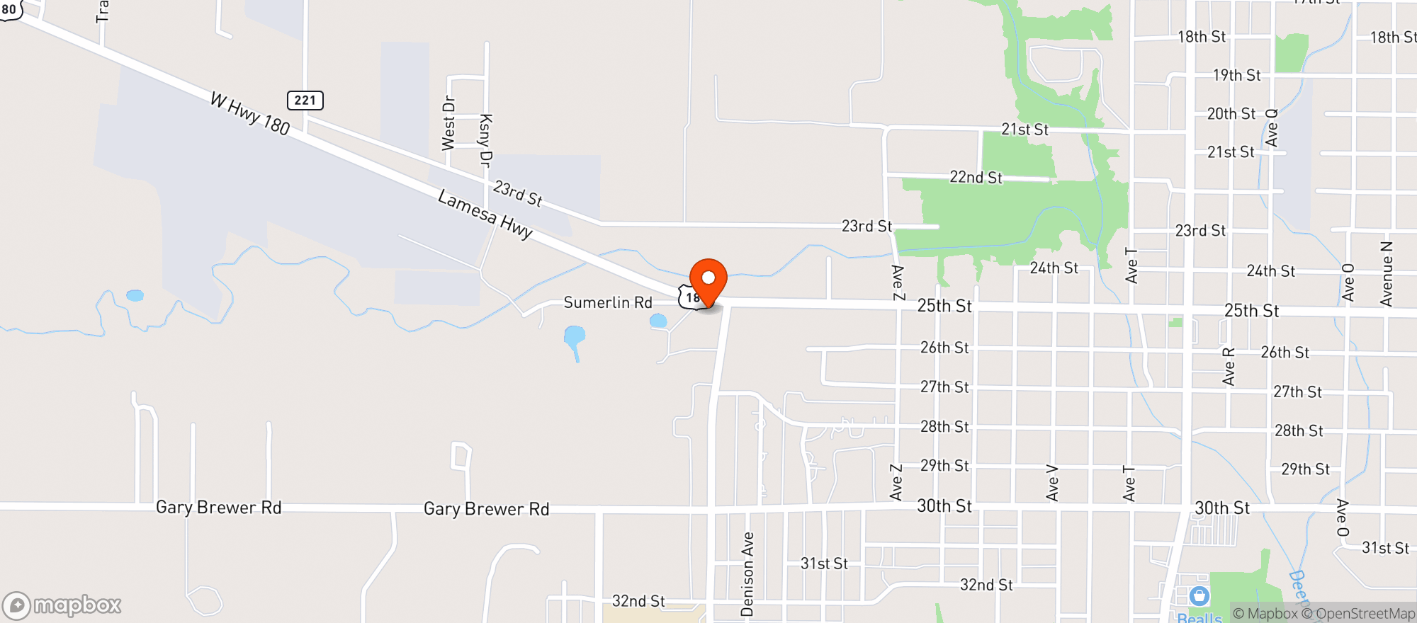 Map showing Allsup's