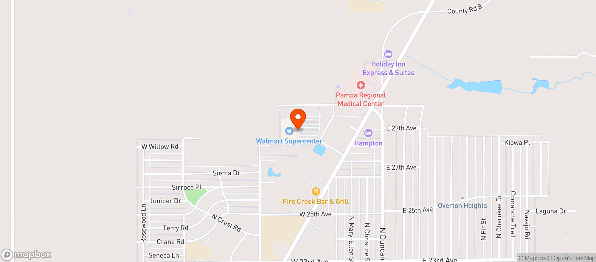 Map showing Walmart Supercenter