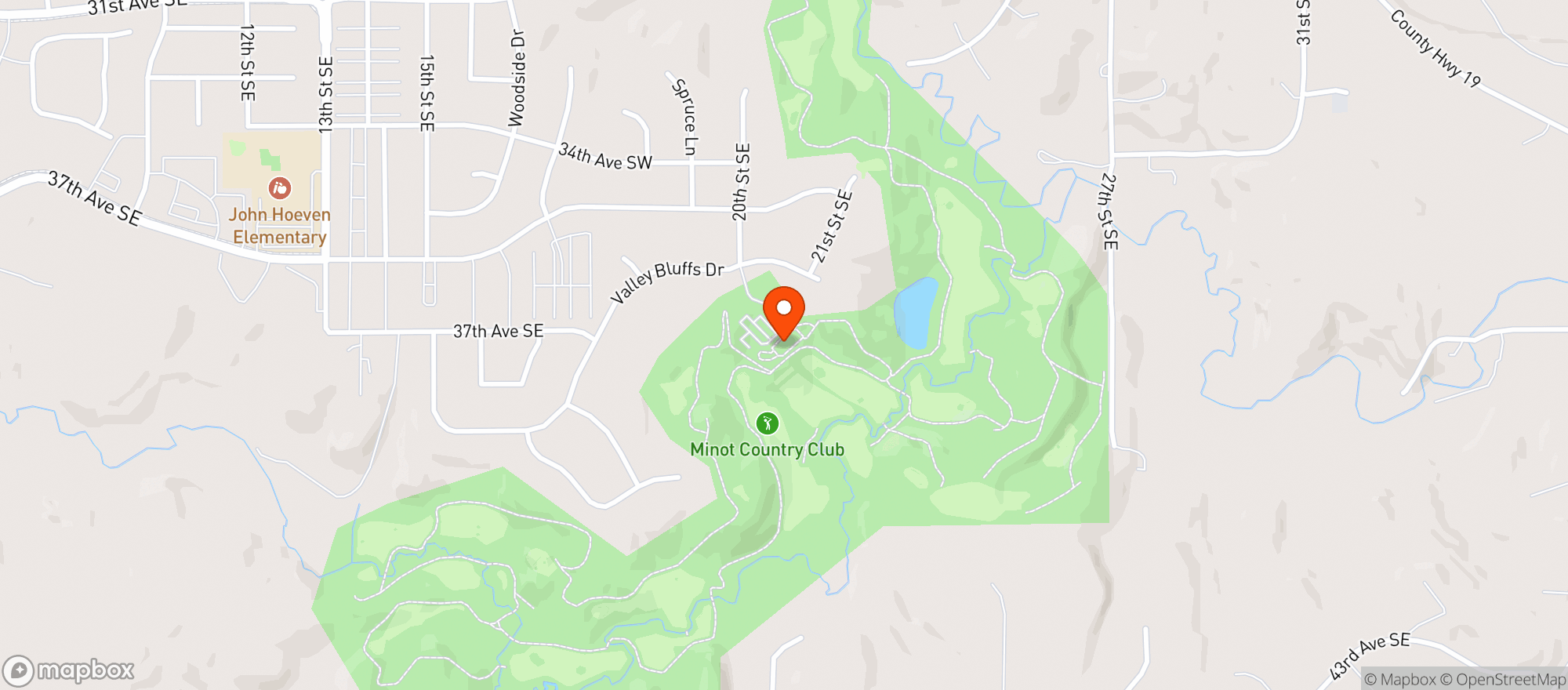 Map showing Beowulf Golf Club