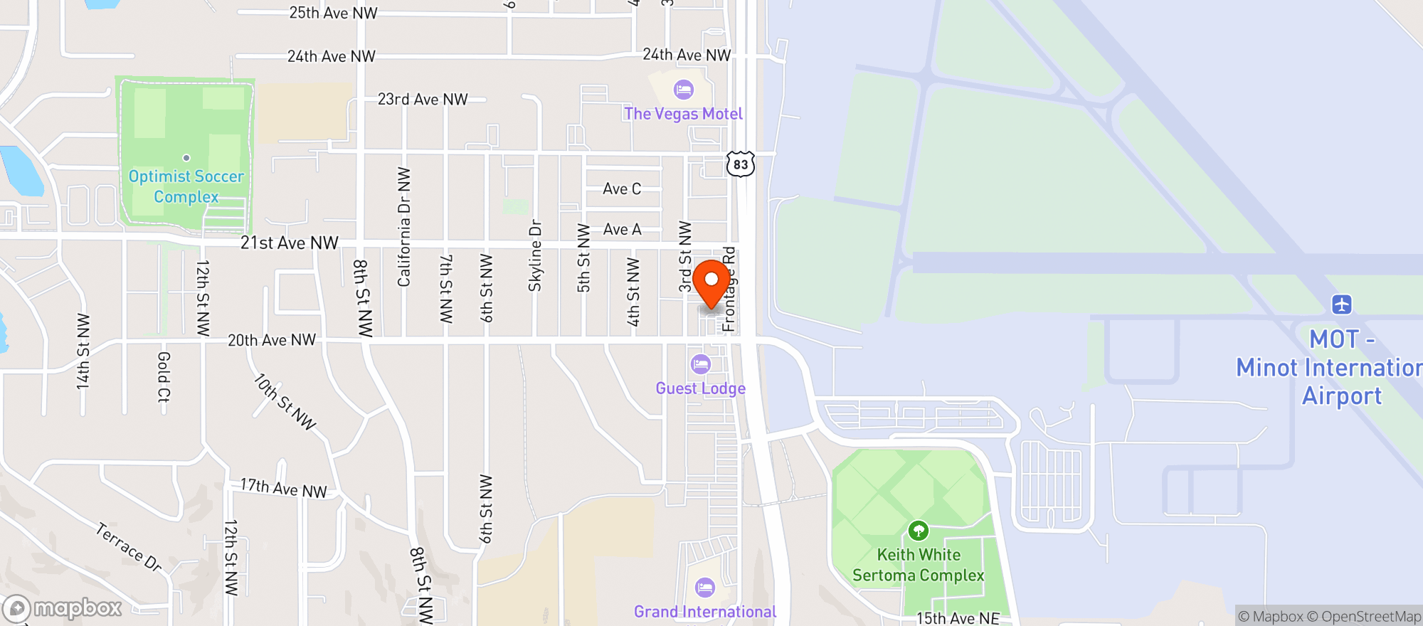 Map showing Landing Bottle Shop