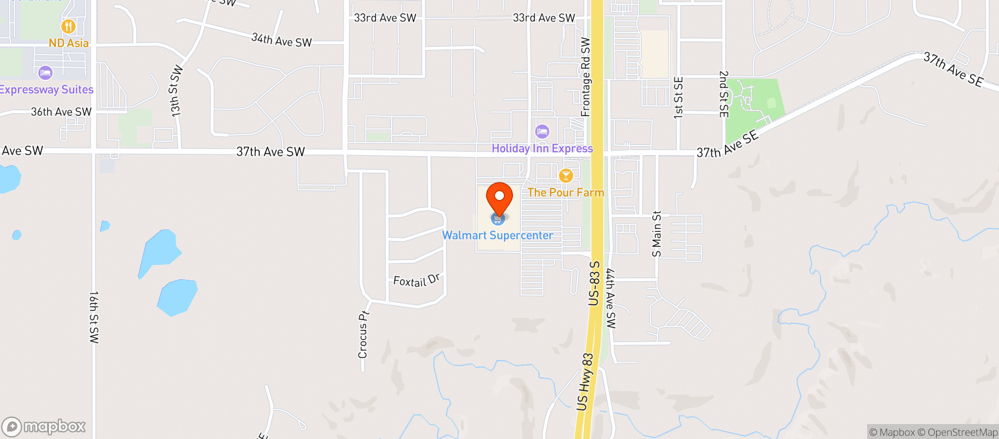 Map showing Walmart Wine & Spirits