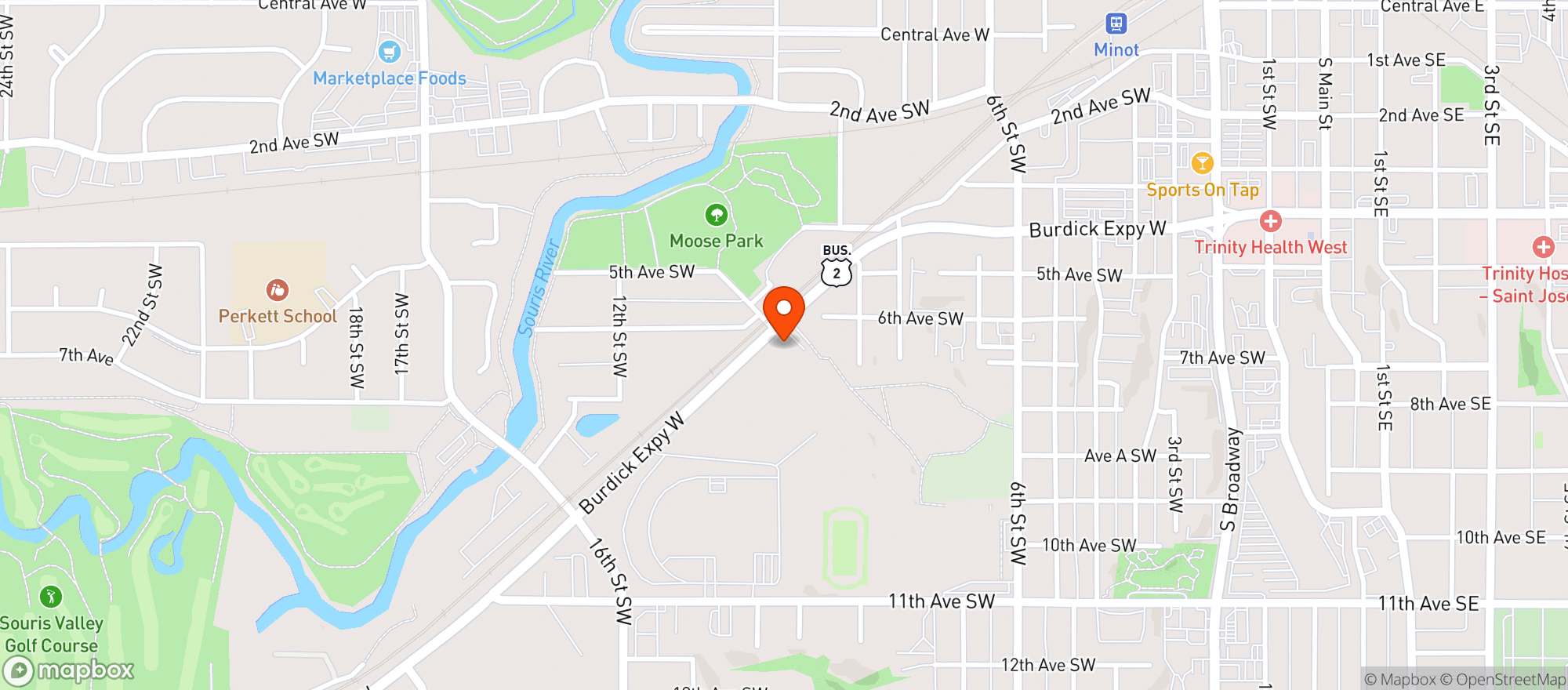 Map showing Nolas Lounge