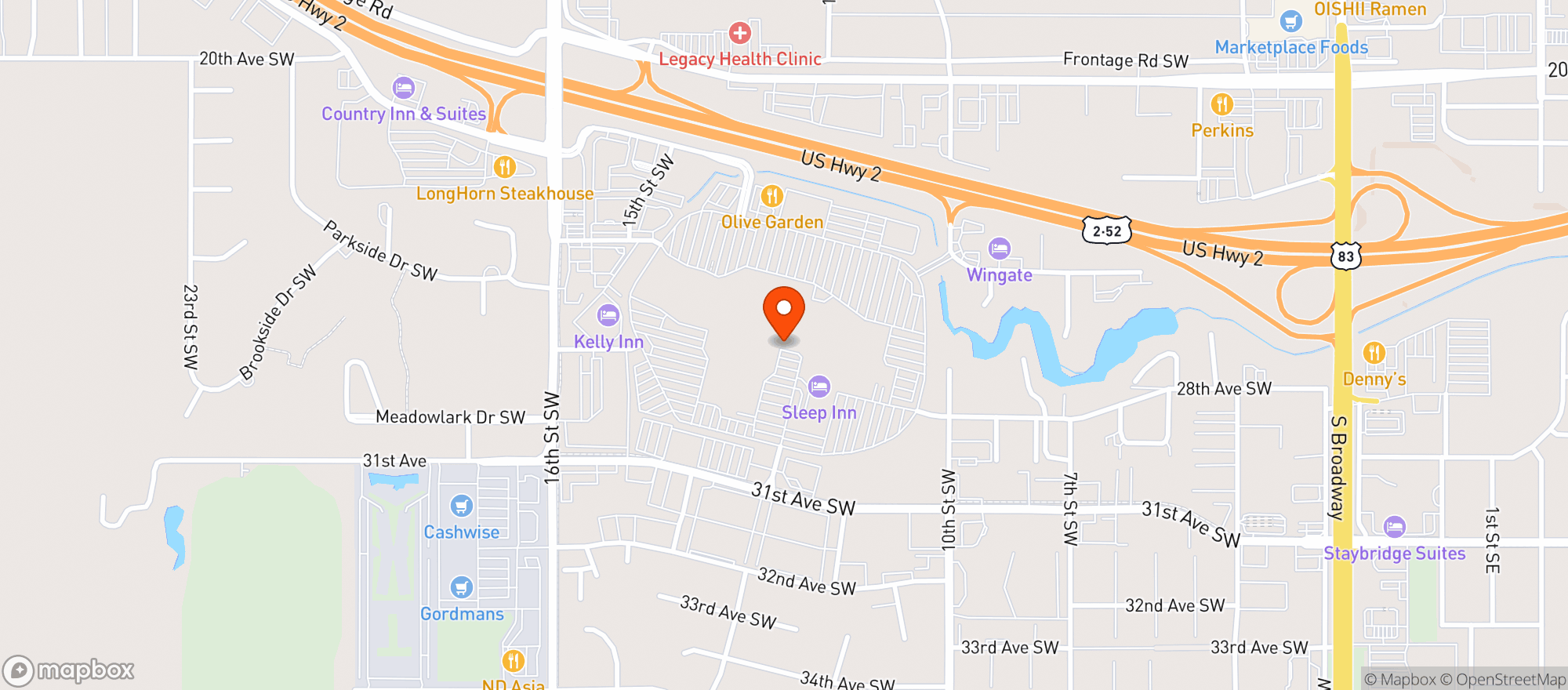 Map showing Taco Feliz
