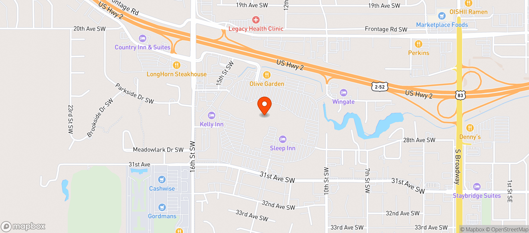 Map showing Gnc