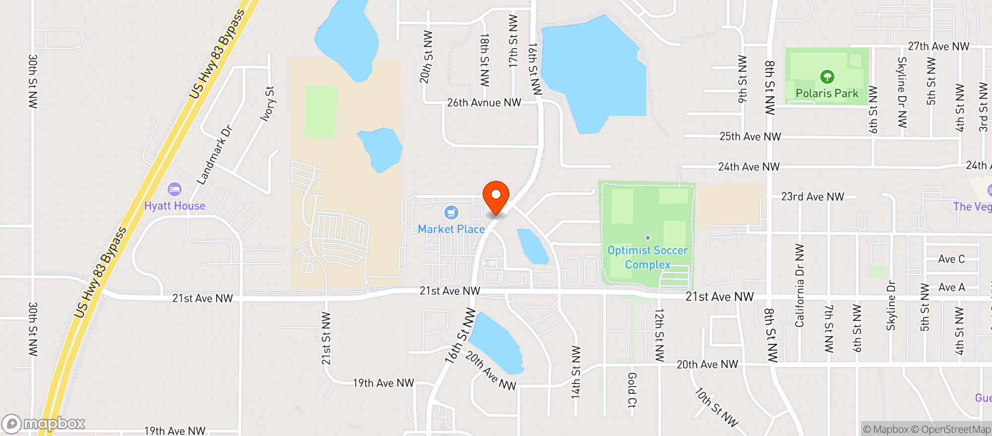 Map showing Marketplace Foods