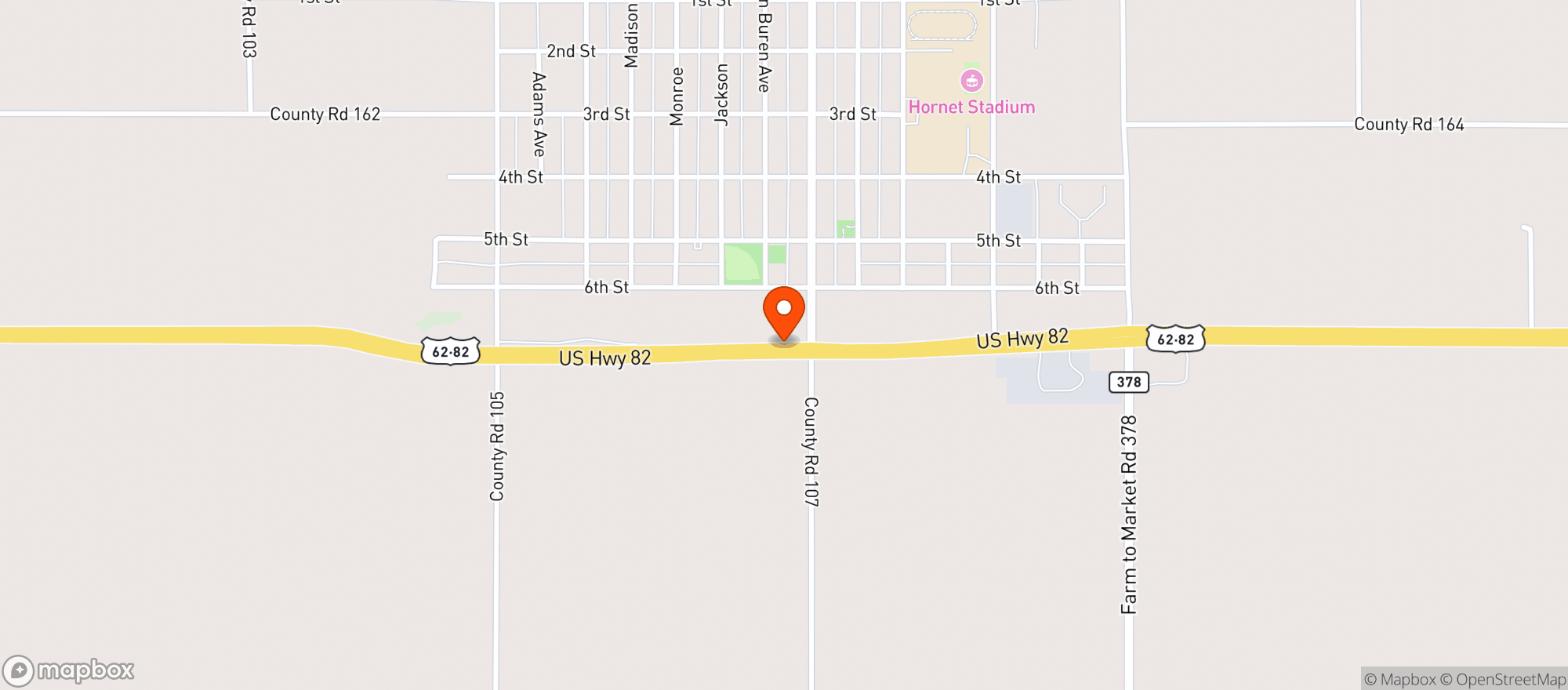Map showing Allsup's