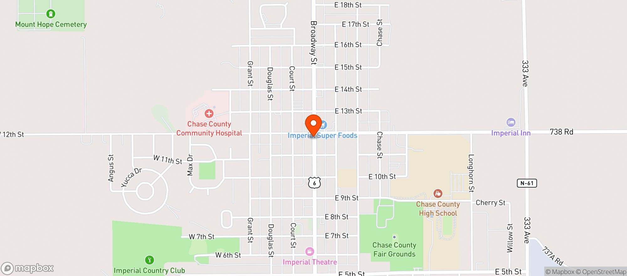 Map showing S & P Liquor