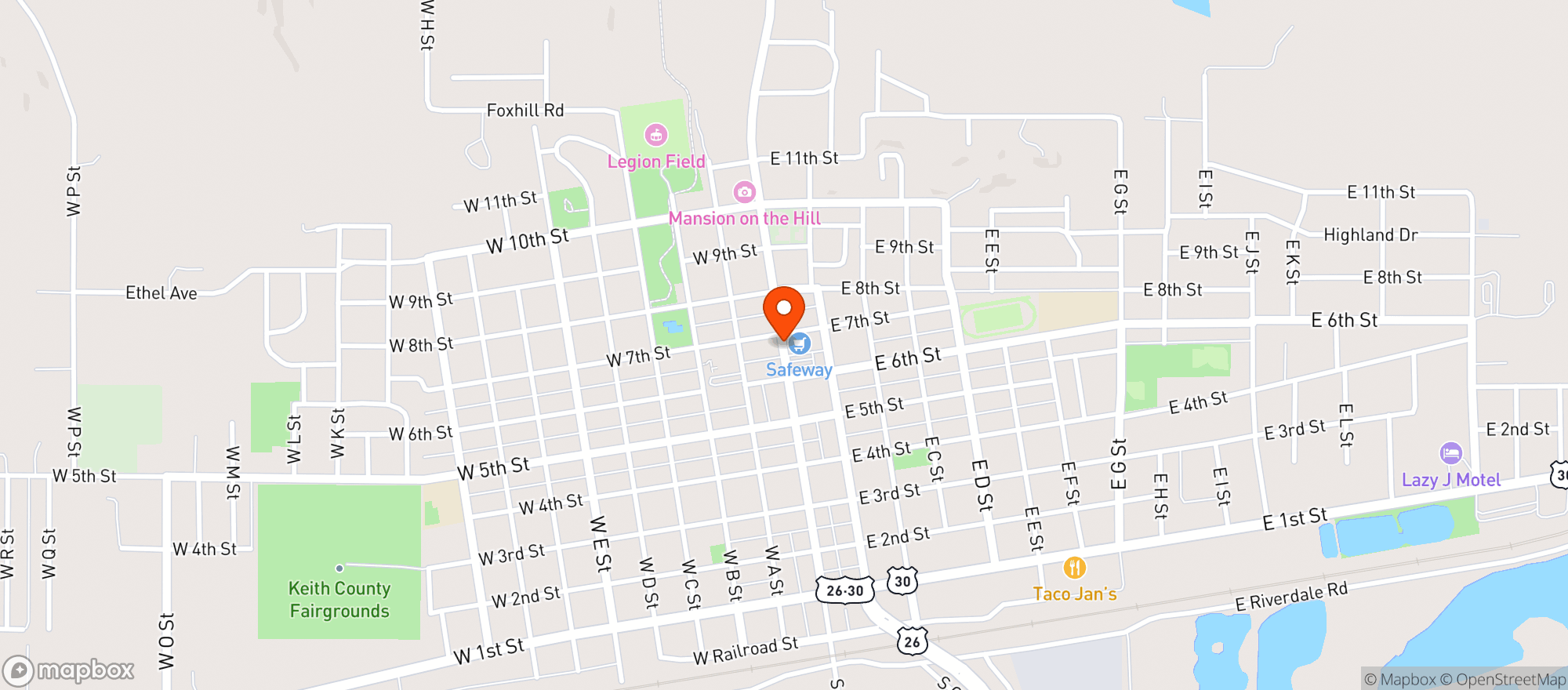 Map showing SAFEWAY STORE