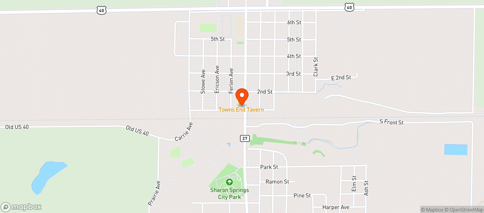 Map showing Thirsty Store