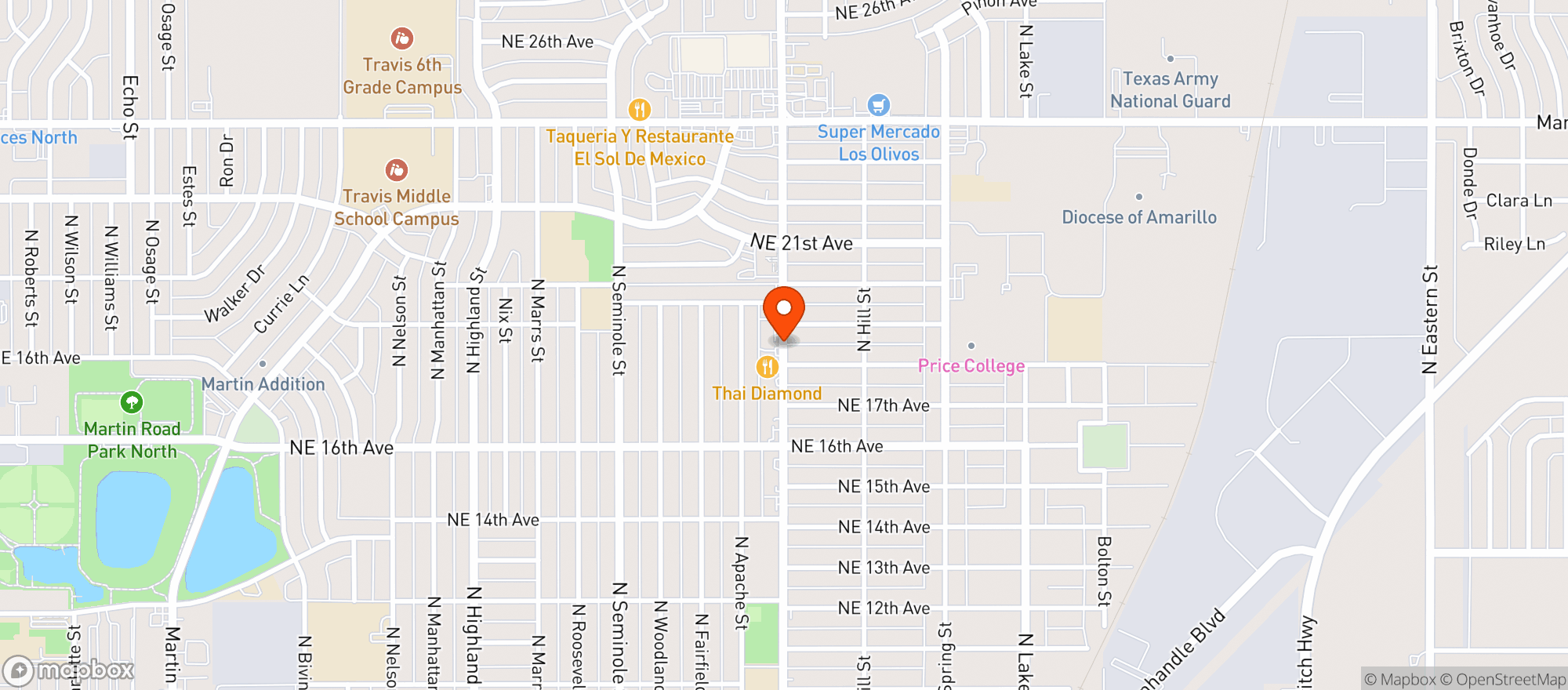 Map showing Grand Discount Store
