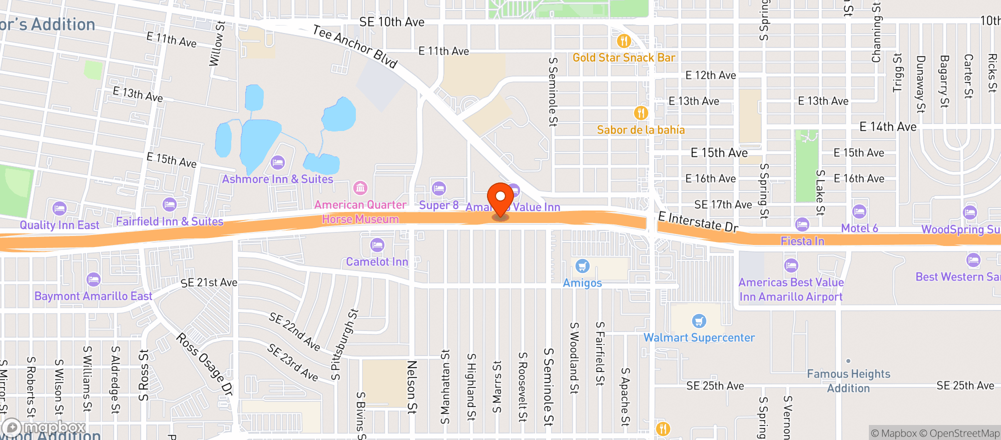 Map showing Walmart Supercenter #822