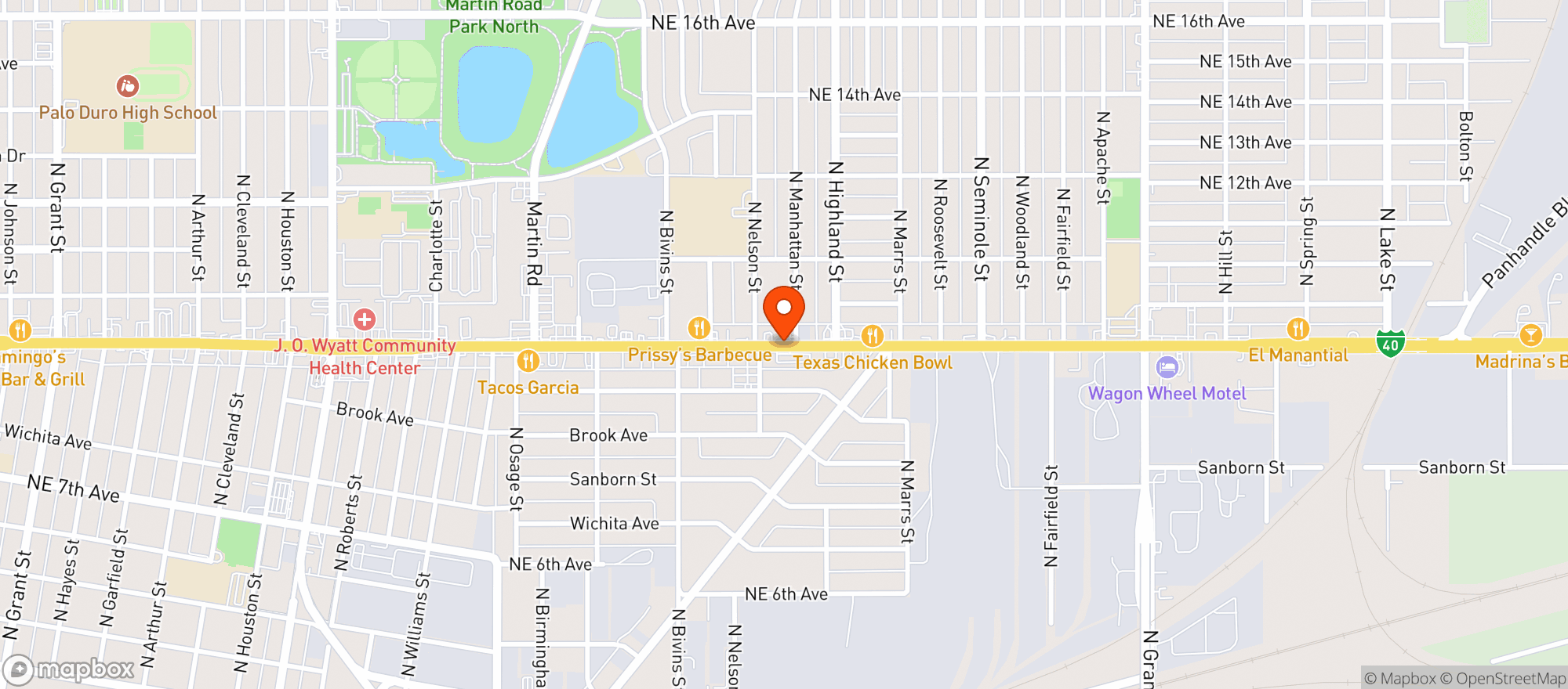 Map showing Mini Food Mart