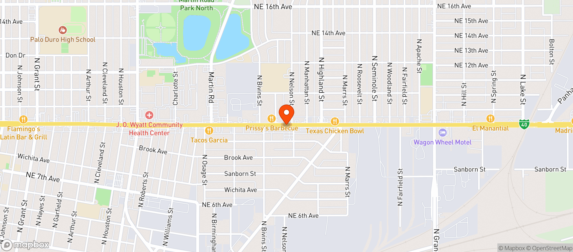 Map showing Toot N Totum Food Store #40