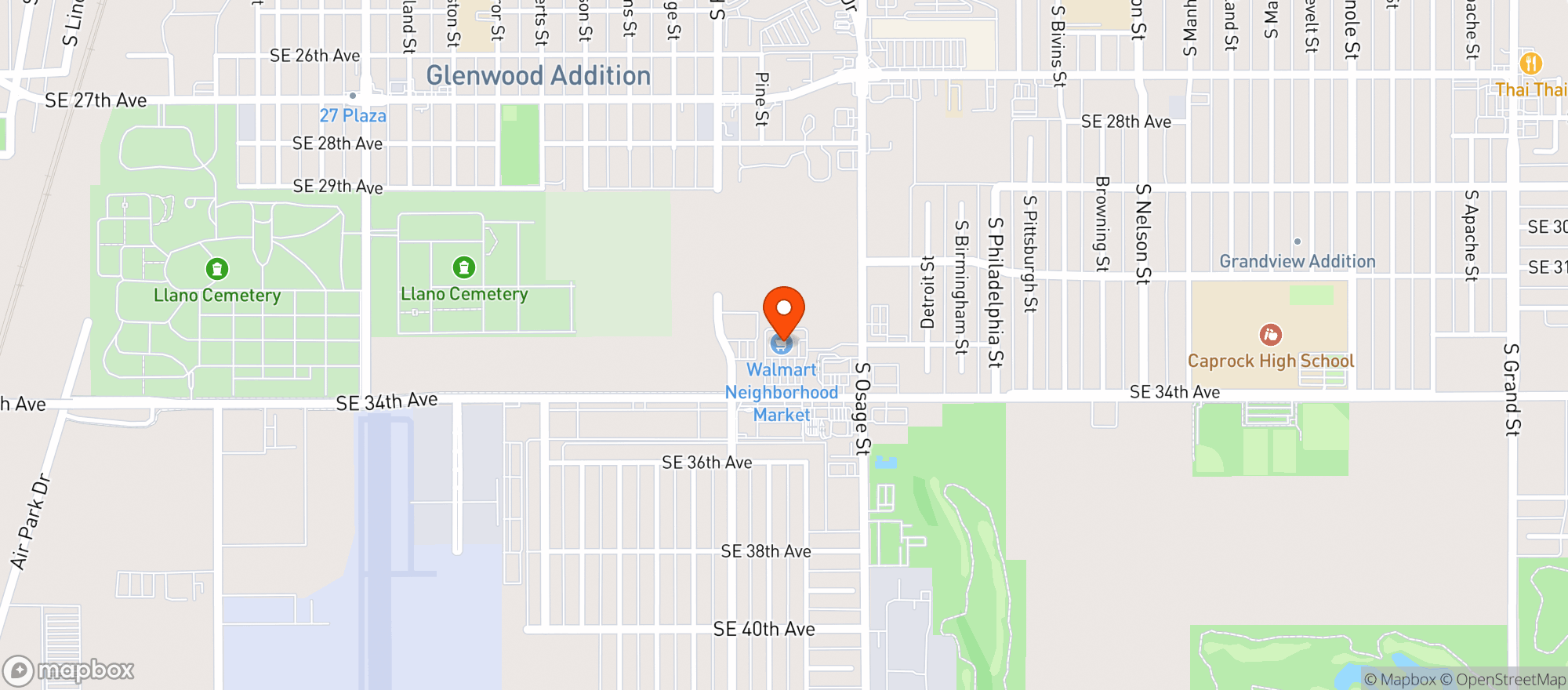 Map showing Neighborhood Market