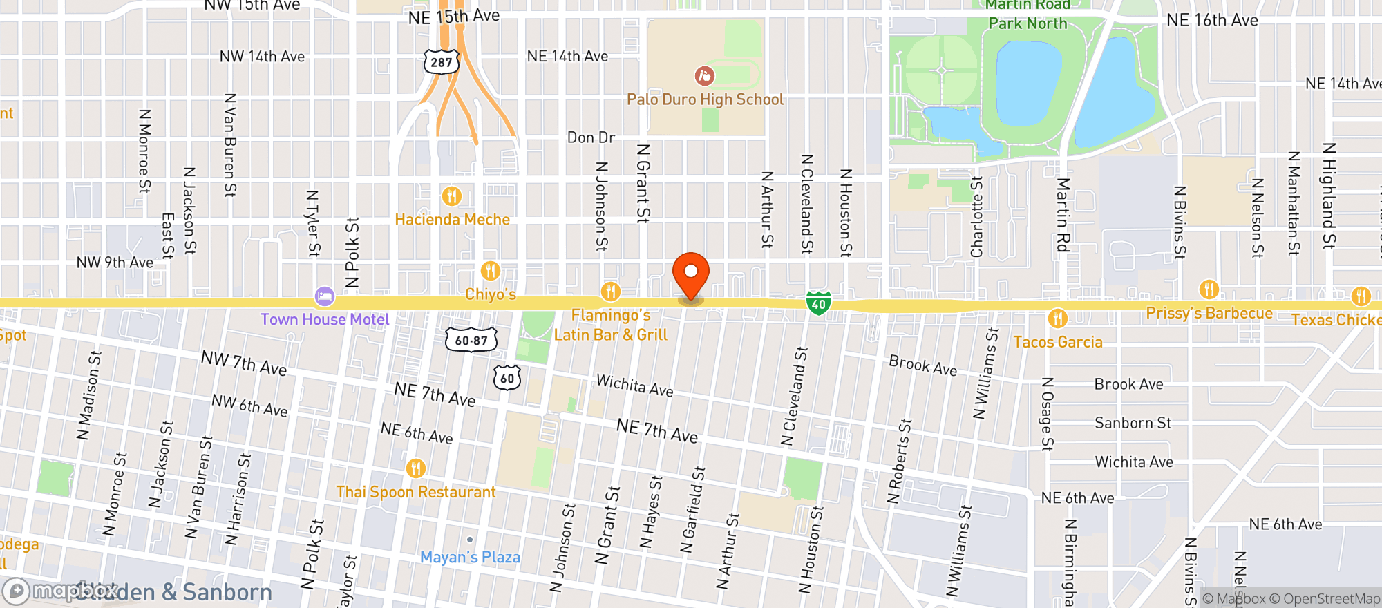 Map showing Dubai Nigthclub