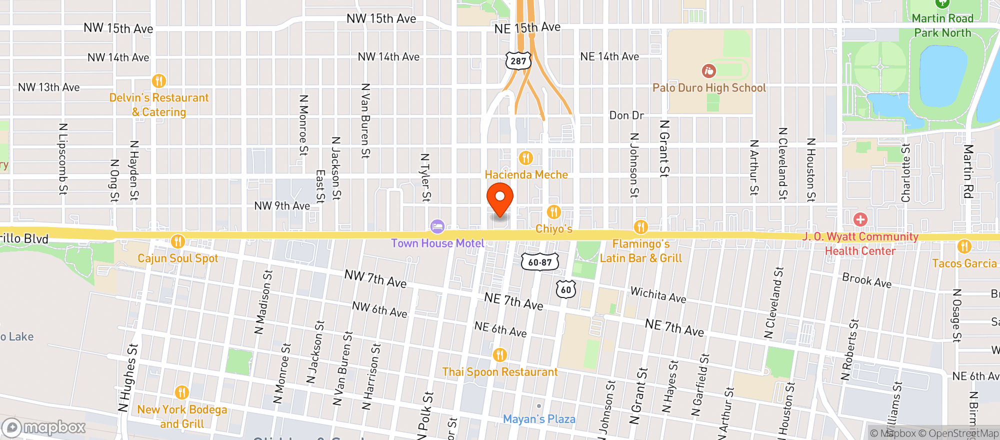 Map showing Walgreens
