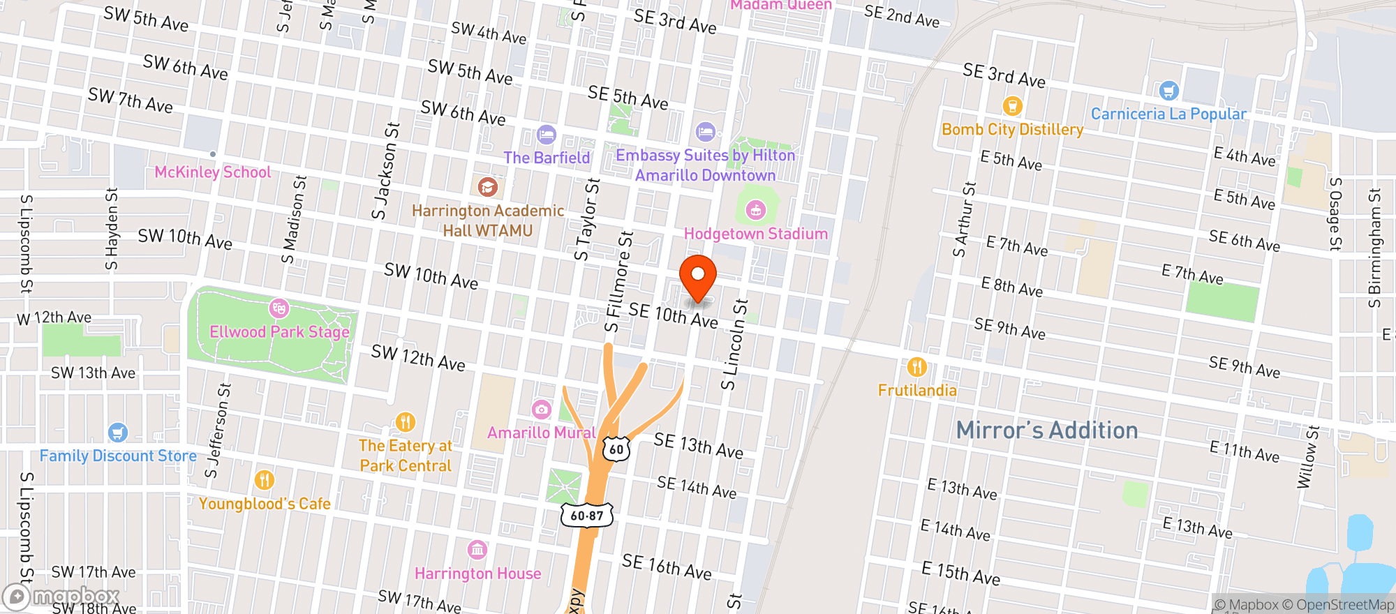 Map showing Toot N Totum